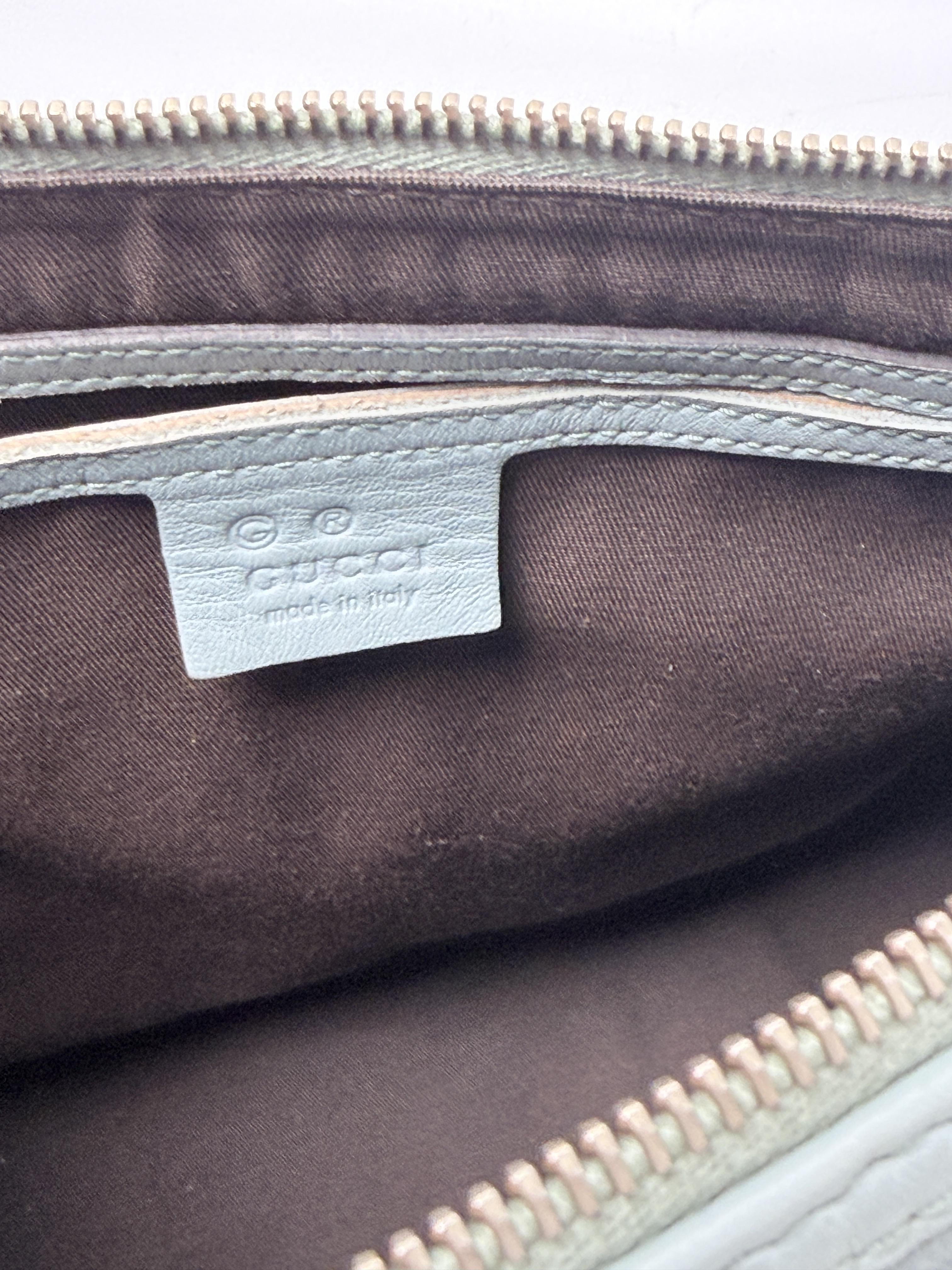 Microguccissima Soft Leather Medium Boston Joy Bag Pastel BlueJD1578GG