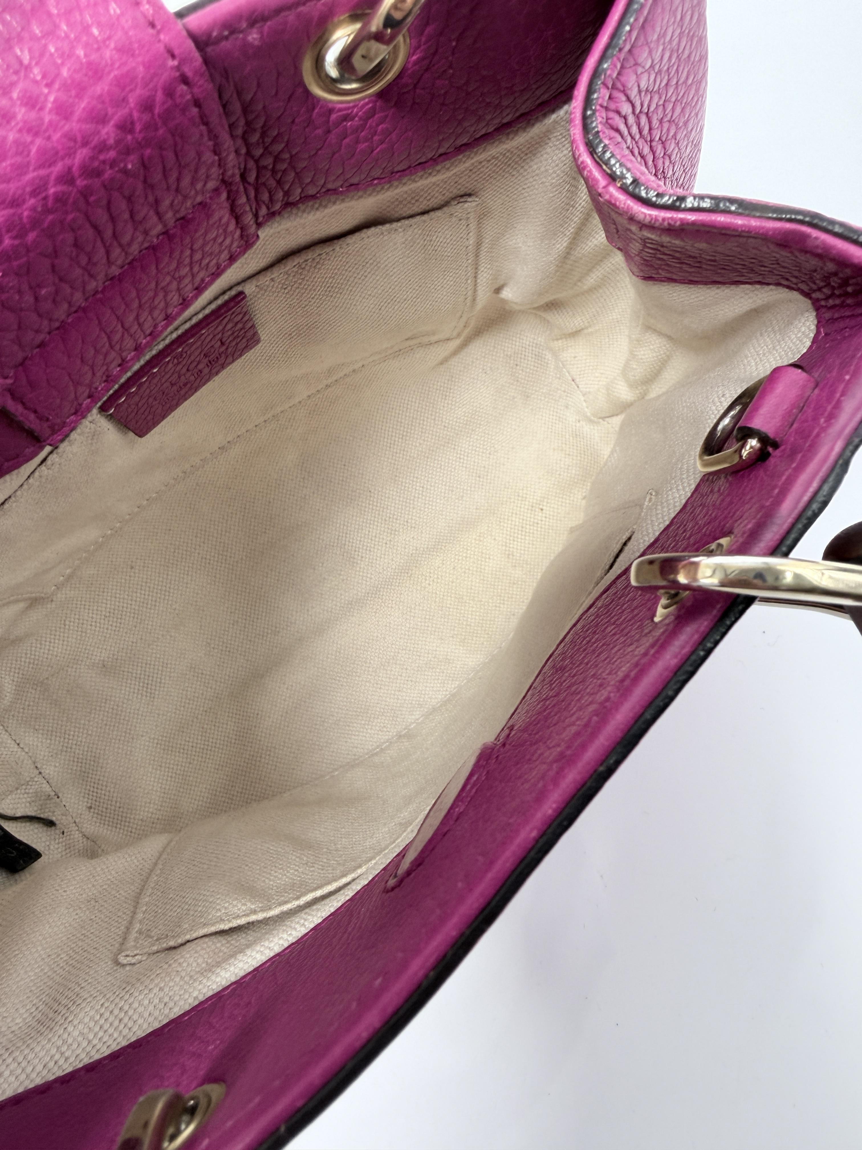 Mini Bamboo Shopper Tote Bg Shoulder Handbag Pink JD701GG