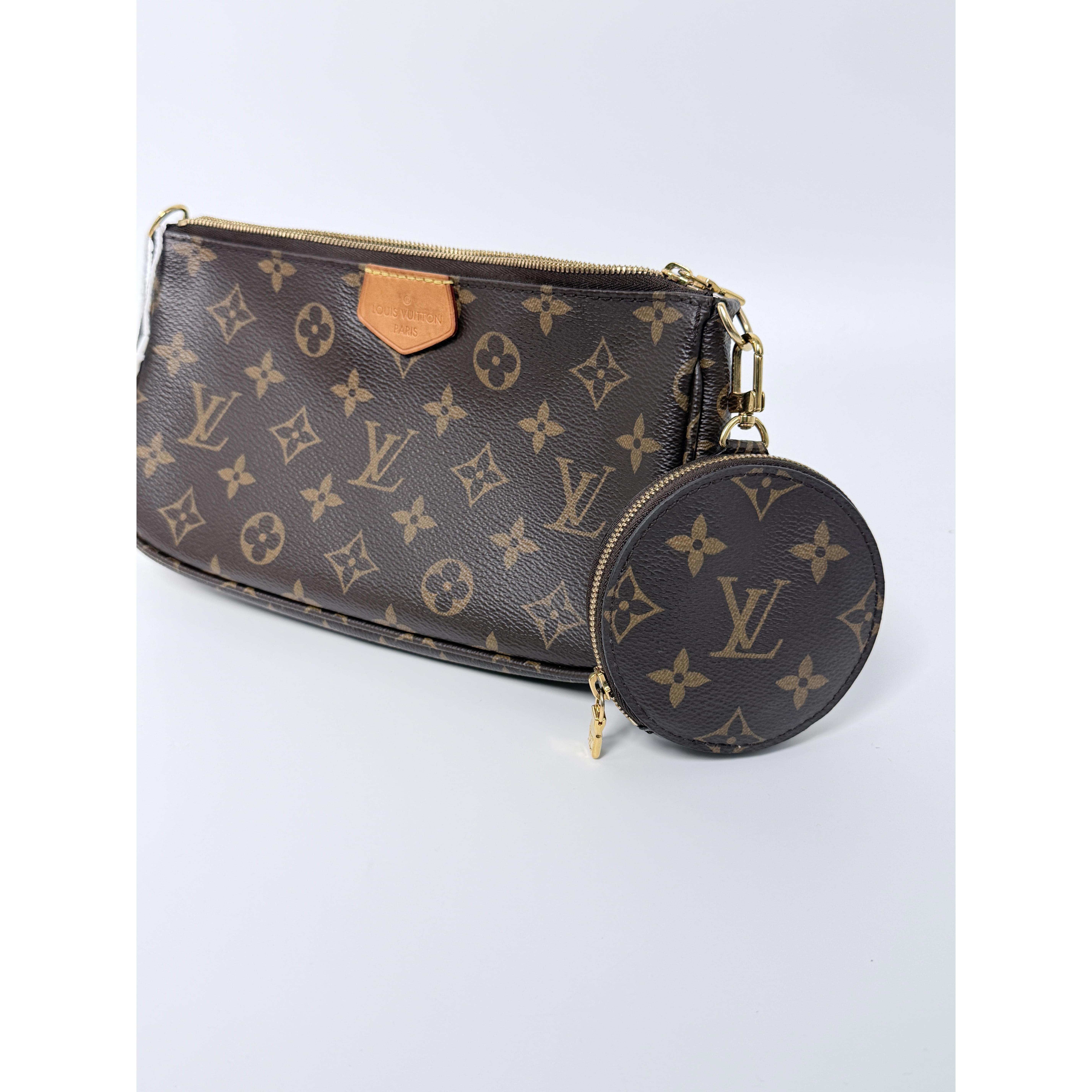 Pre-owned Louis Vuitton coated canvas Crossbody Bags Multi Pochette Accessoires cloth crossbody bag JD070LV