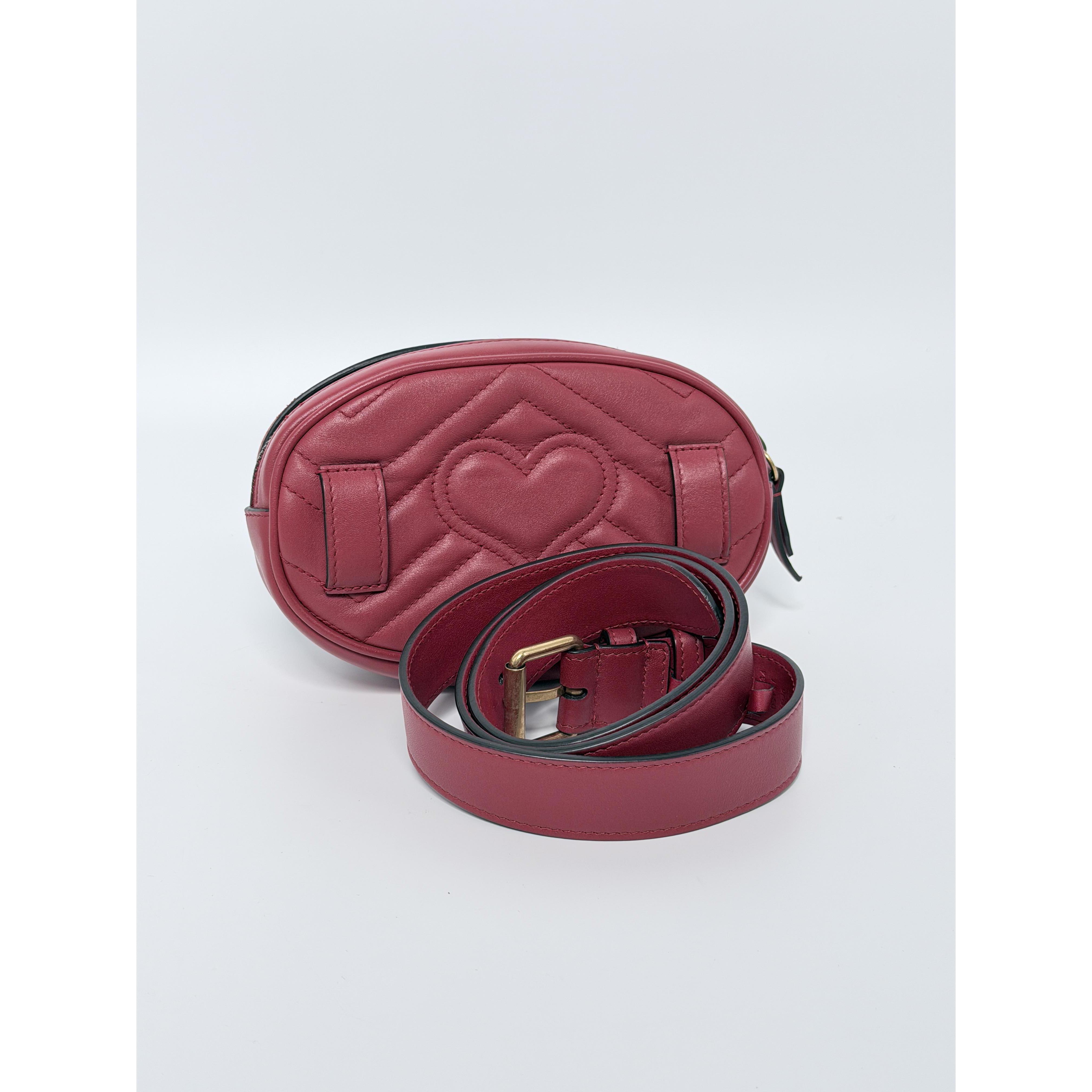 Authentic Marmont Matelassé Waist Belt Bag Fanny Pack JD045GG