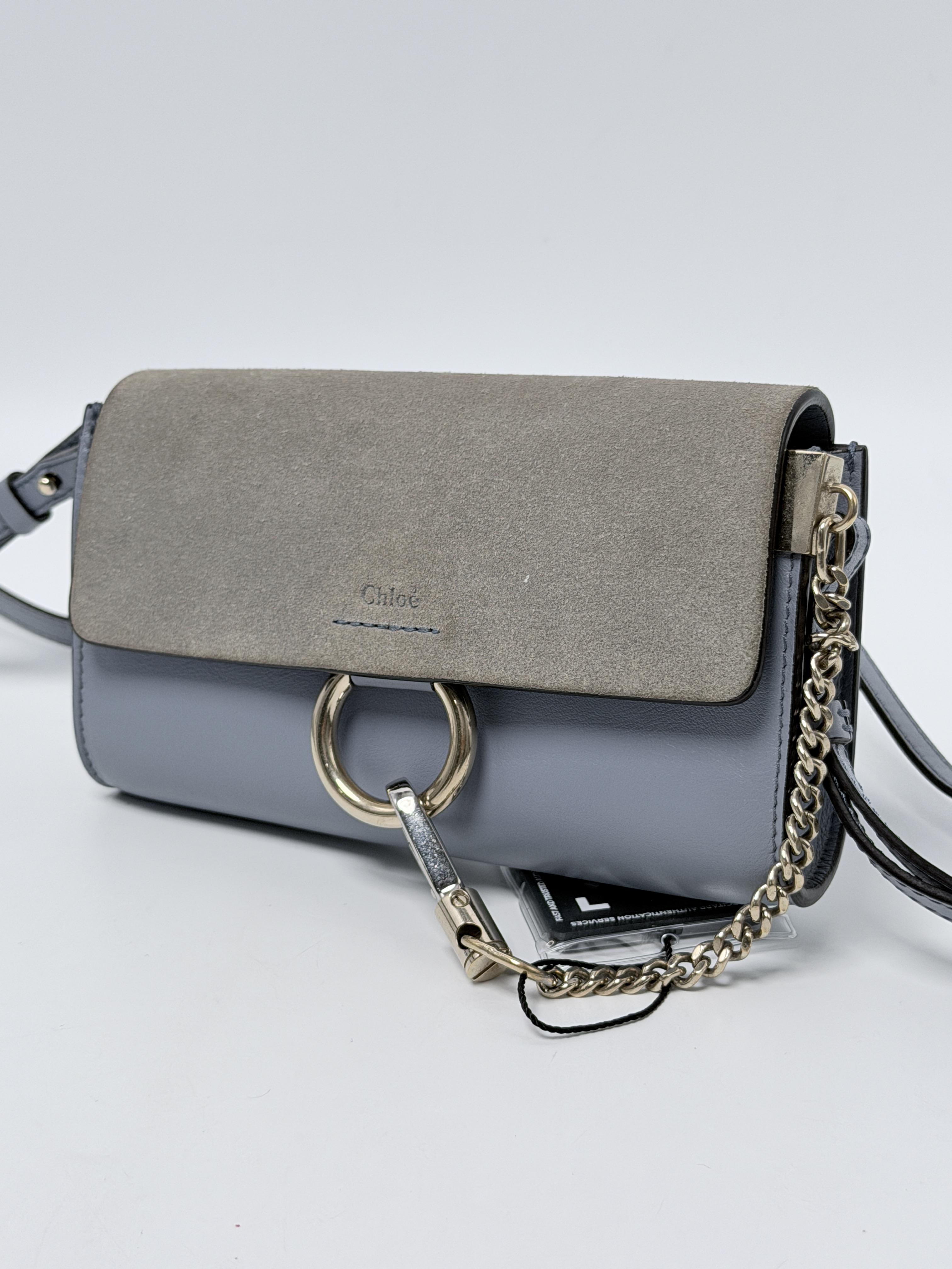 Faye Suede Wallet On Chain Mini Crossbody Air Blue Bag JD1375CHL