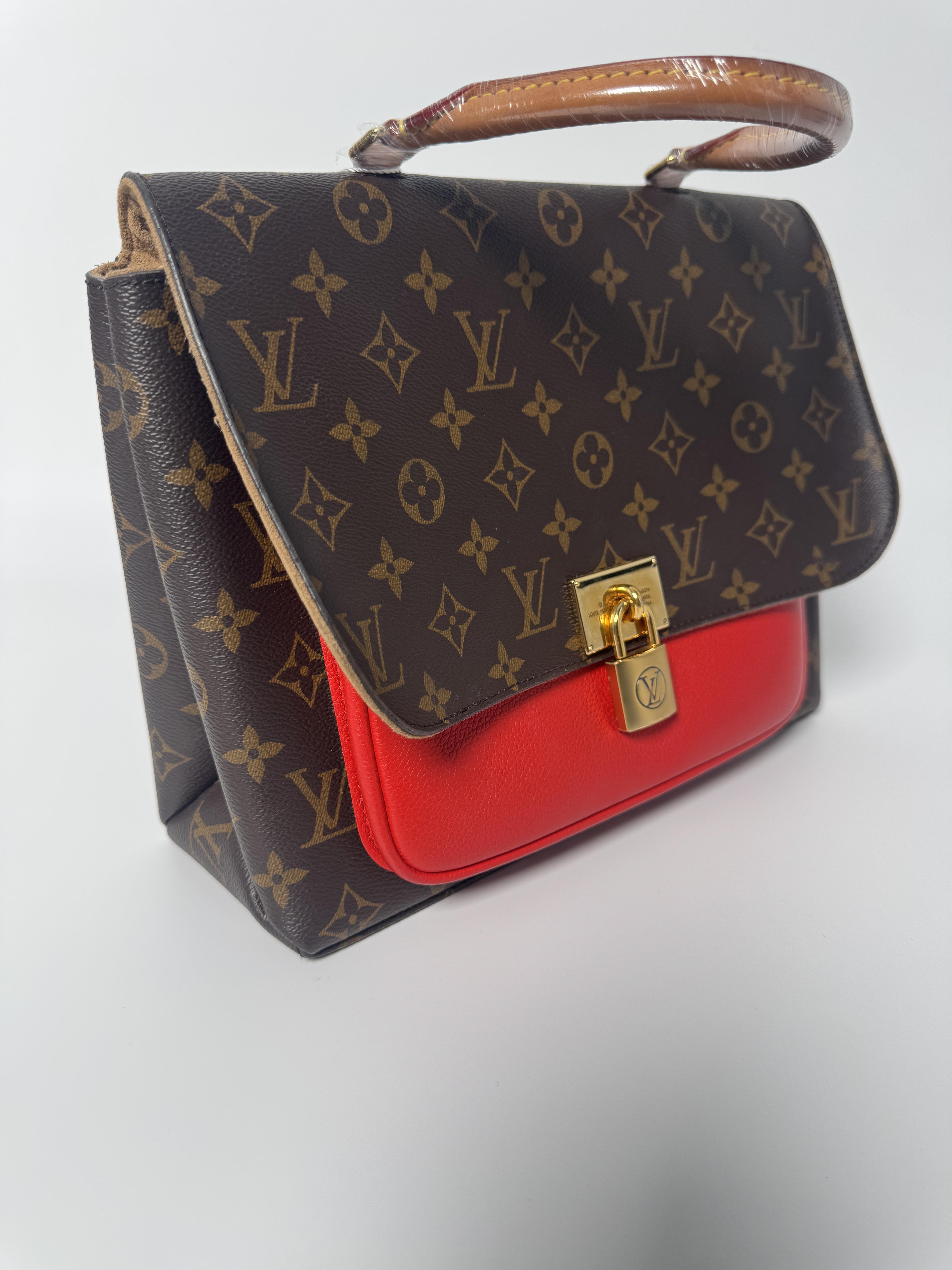 Pre-owned Louis Vuitton canvas Shoulder Bags Monogram Marignan Top Handle Bag JX201LV