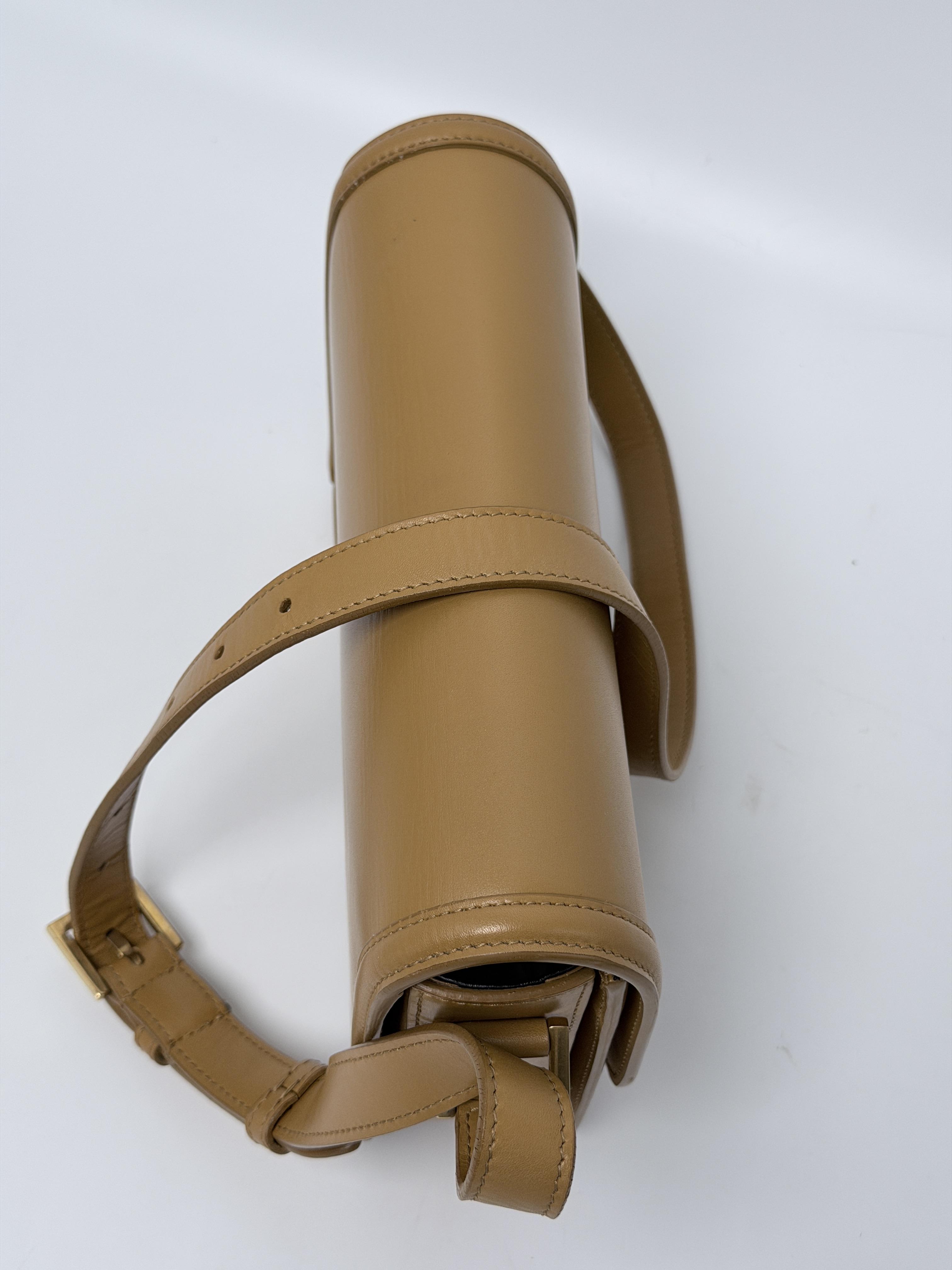 Saint Laurent Solferino Medium Satchel Box Calfskin Natural Tan HB006YS