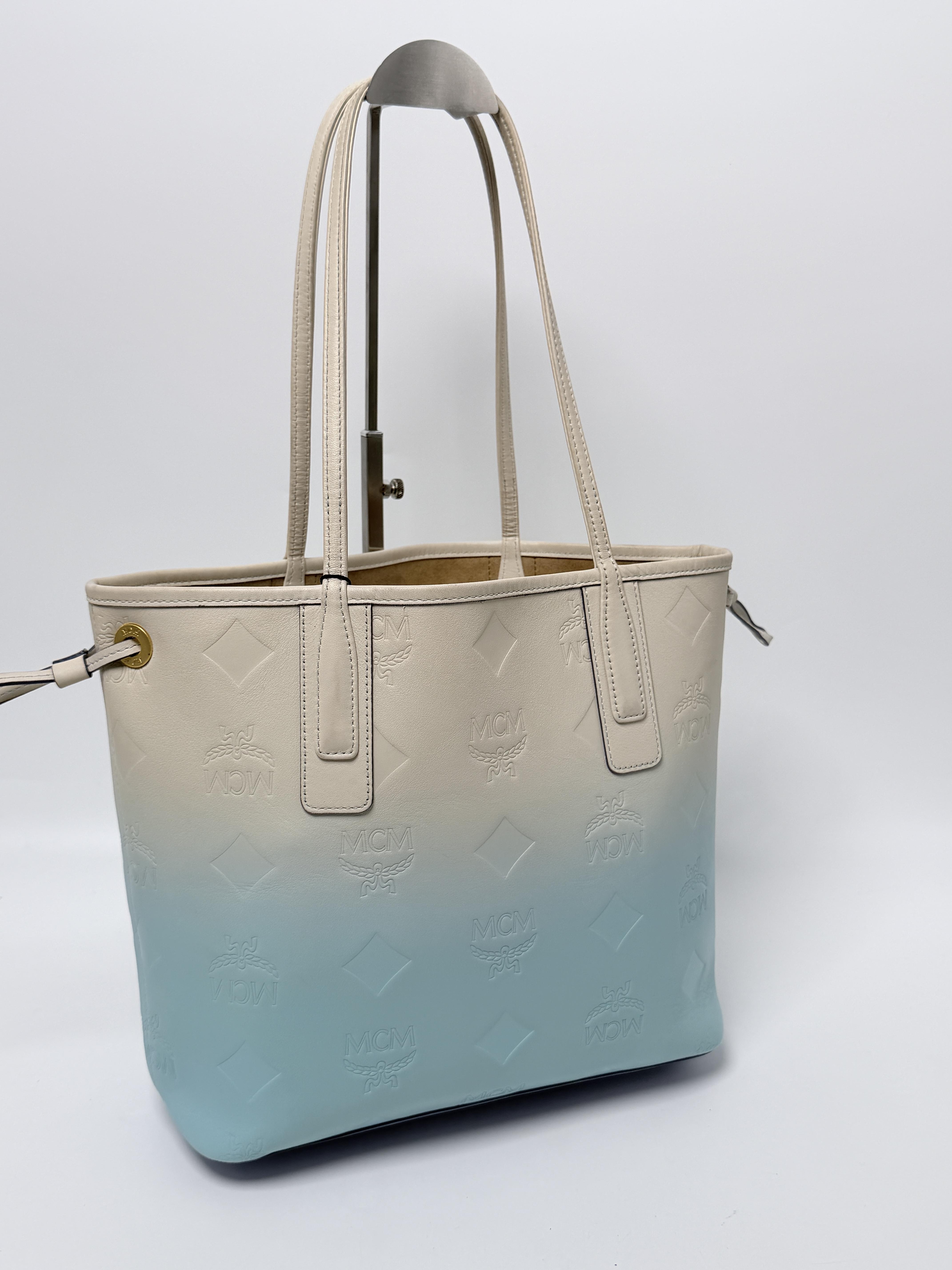 Liz Small Monogram Embossed Gradient Ombre Tote bag Shoulder JD1393MCM