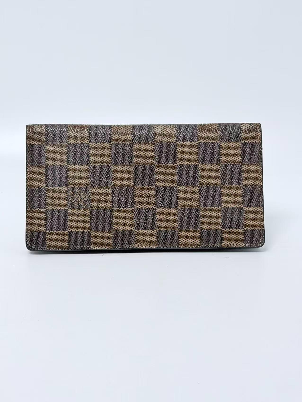 Damier Ebene Long Bifold Checkbook Wallet JA1266LV