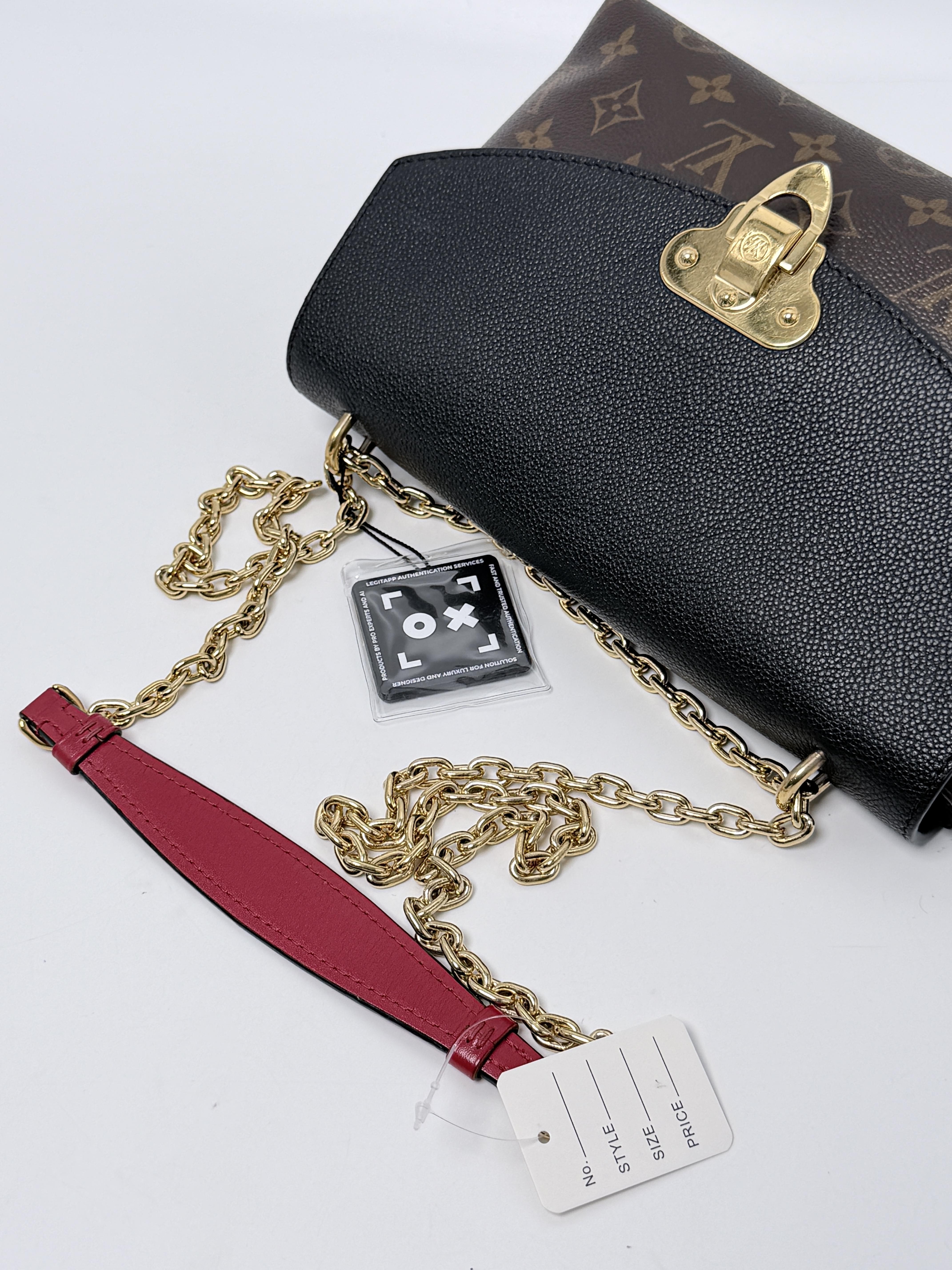 Saint Placide Monogram Canvas Shoulder Bag Black JD1266LV
