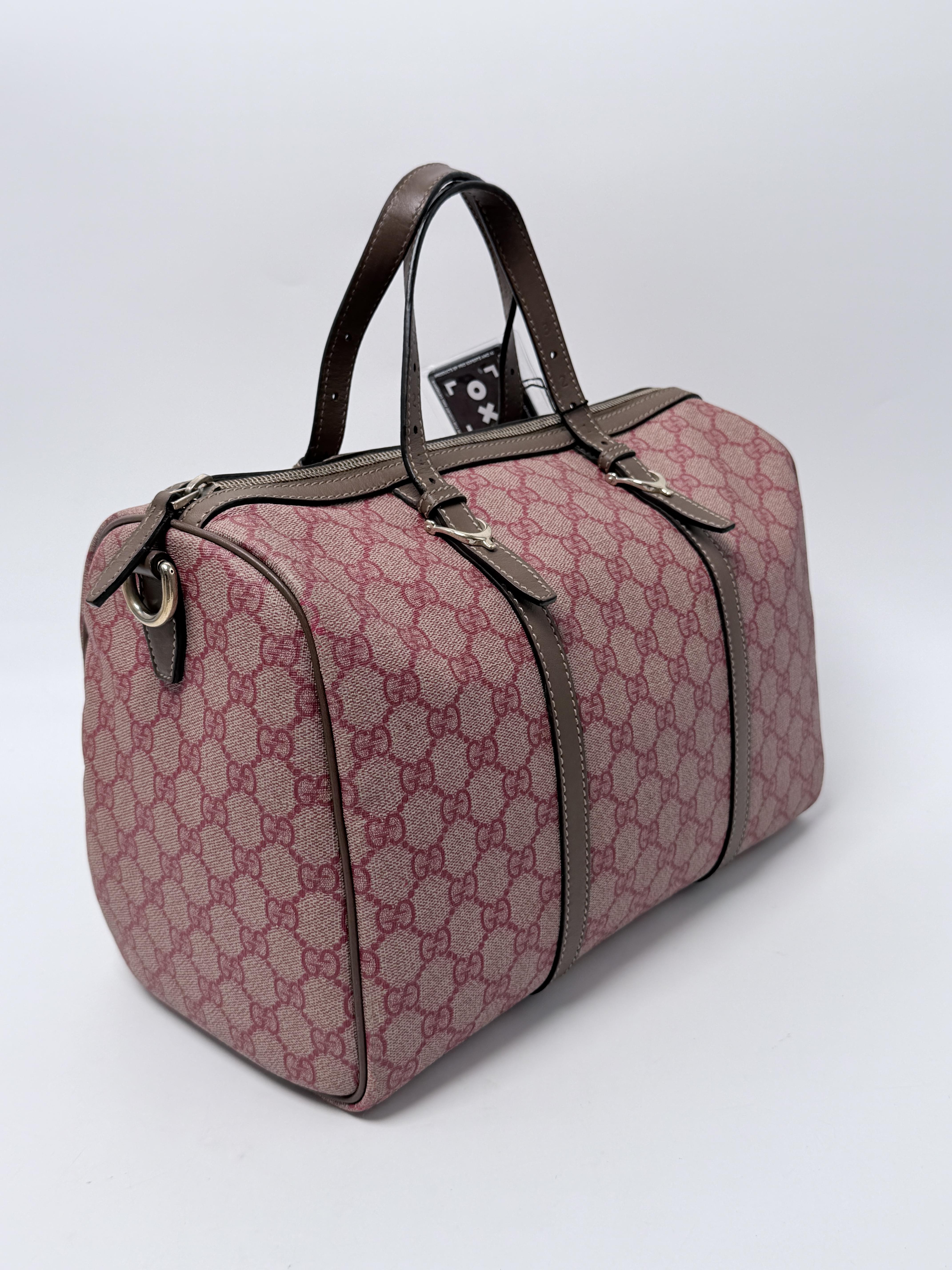 Vintage Web GG Plus Supreme Boston Joy Bag Pink Rose JD1562GG