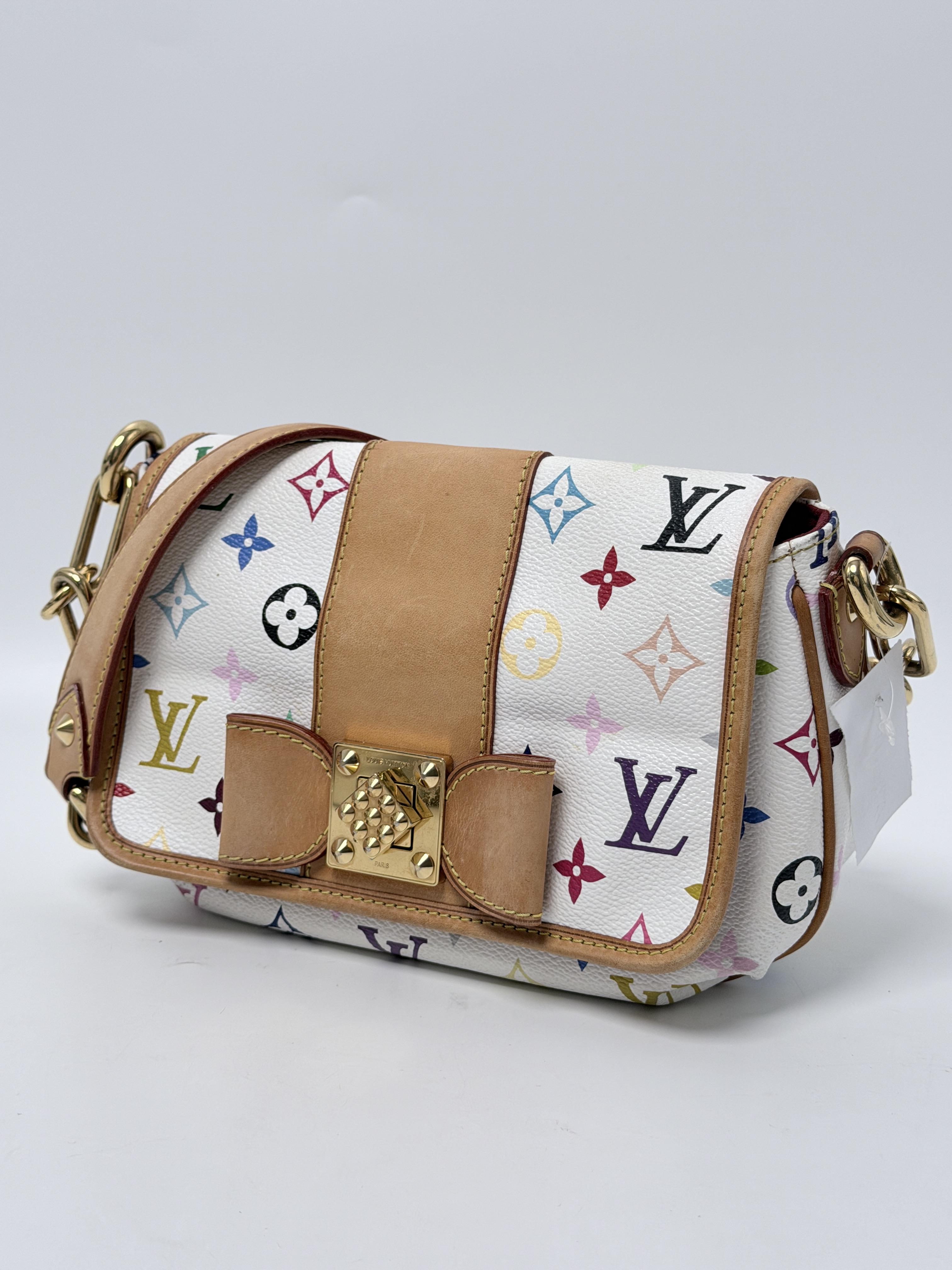 Monogram Multicolore White Patti Shoulder Bag Handbag XU103LV