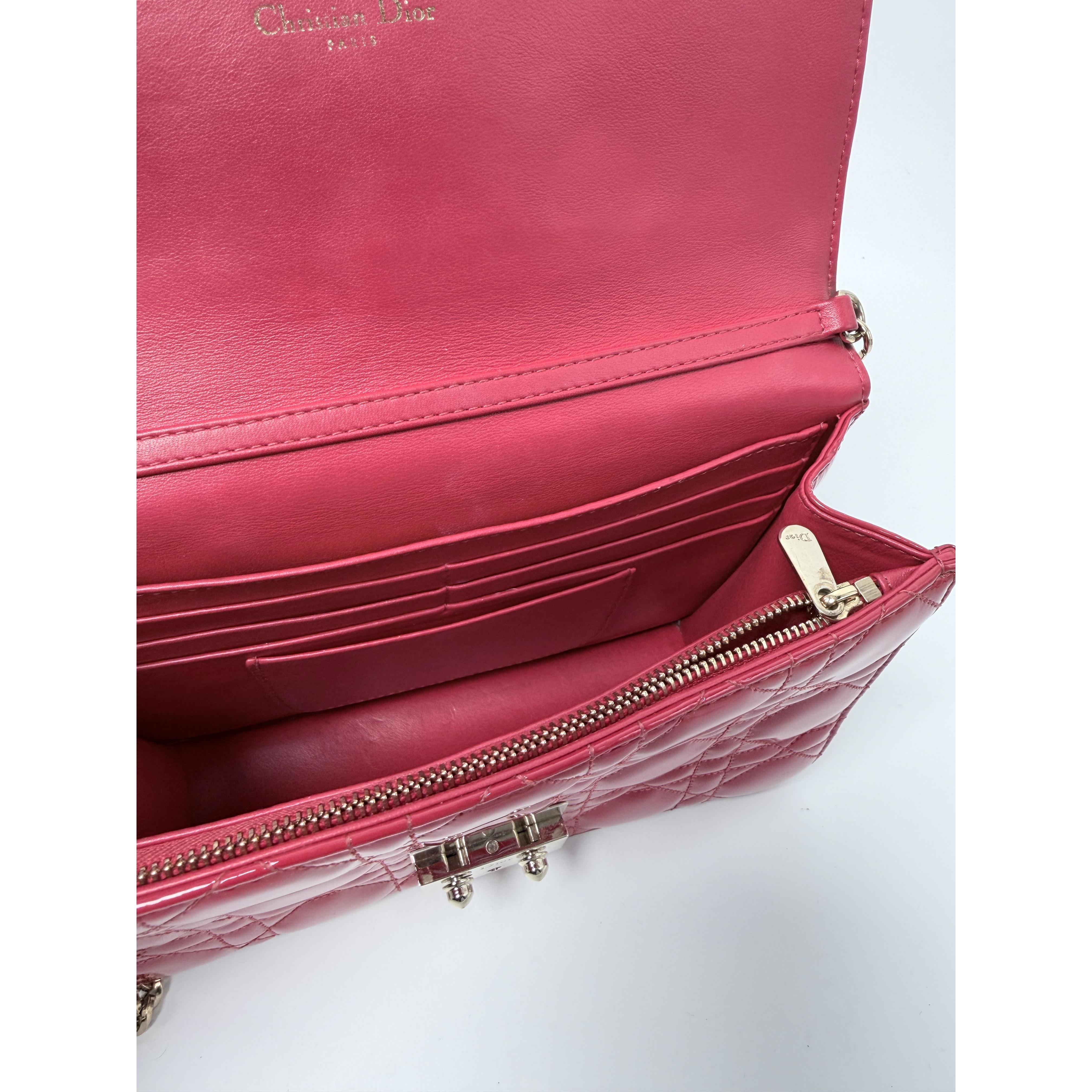 Pre-owned Dior Leather Crossbody Bags Christian Miss Promenade Pouch Clutch Handbag Chain Crossbody Bag JE81DR