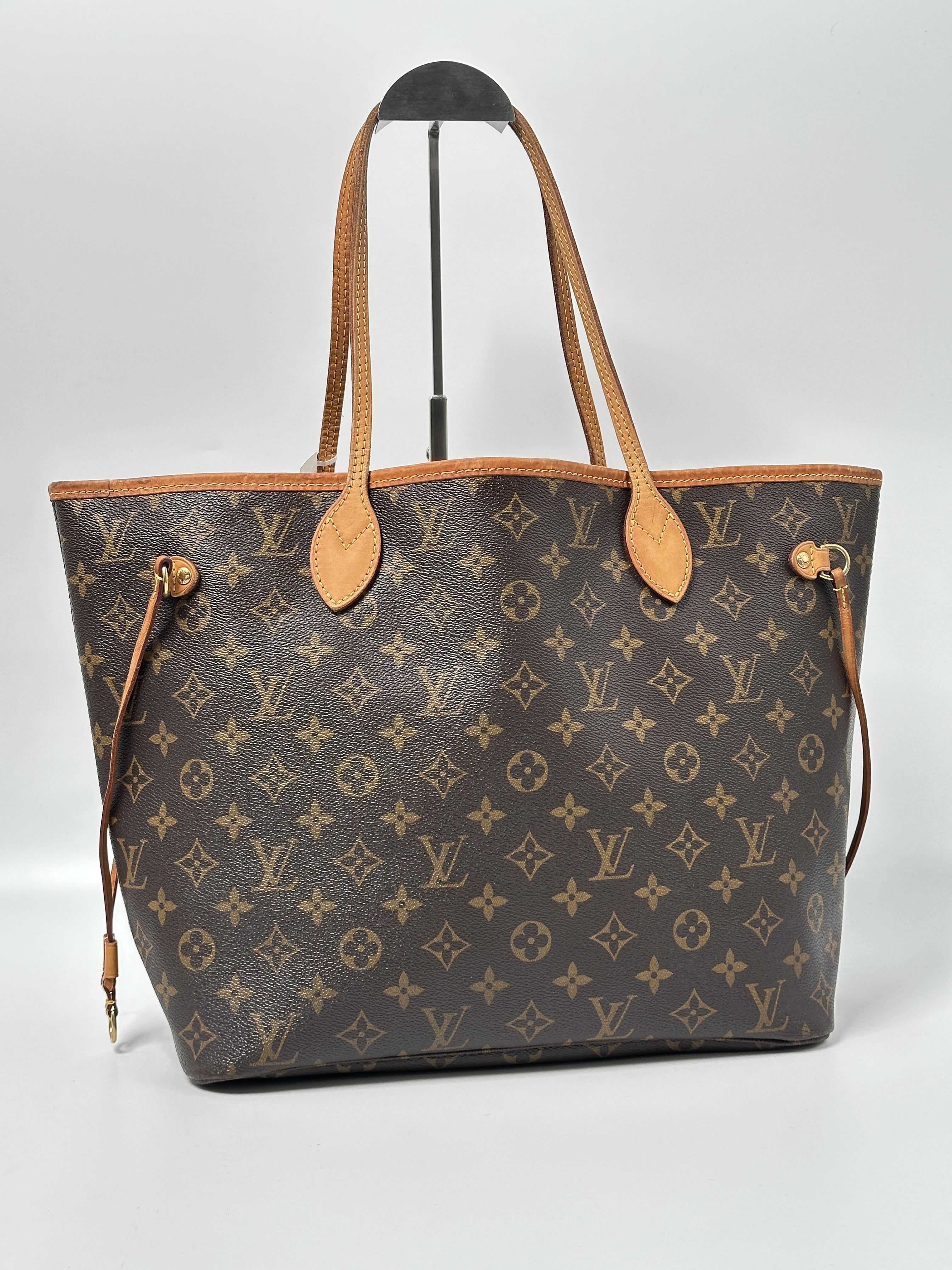 Pre-owned Louis Vuitton Canvas Tote Bags Monogram NeverFull MM Handle Tote Bag Shoulder Handbag JA1080LV