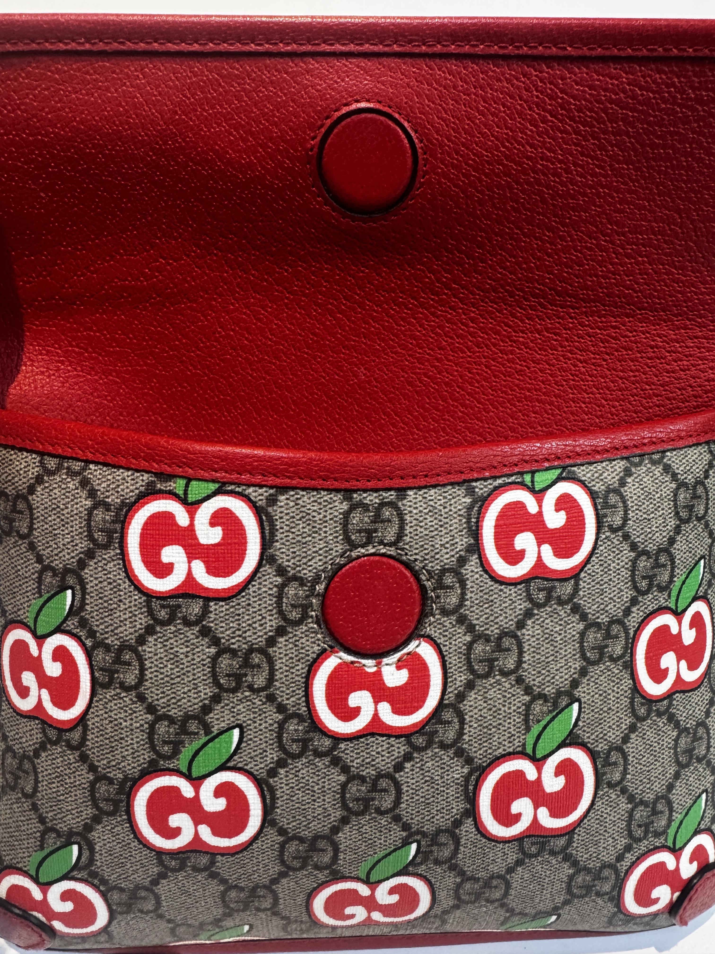 Pre-owned GUCCI Leather Crossbody Bags Apple Interlocking GG Supreme Canvas Belt Bag Multicolor GG1JX