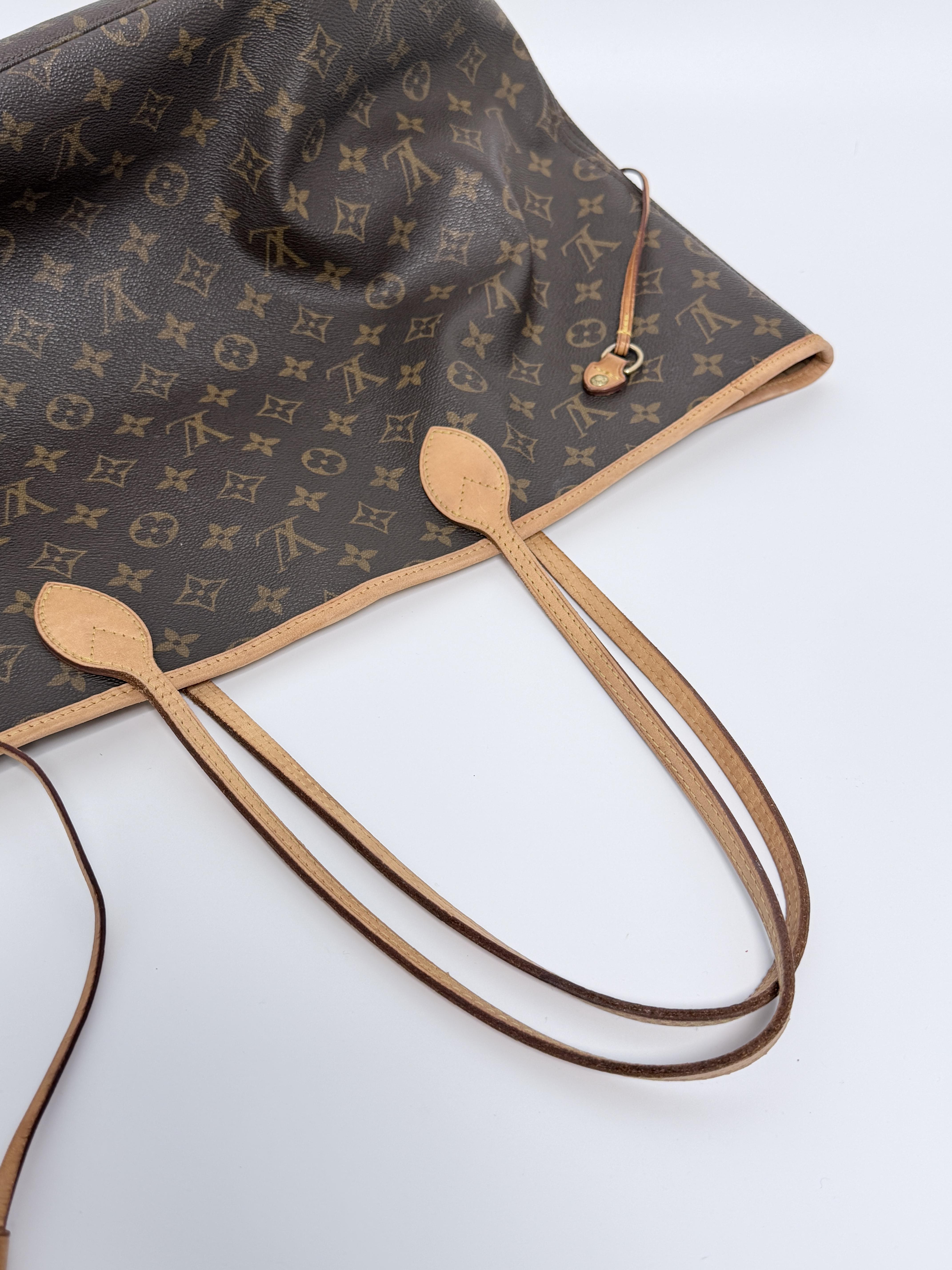 Pre-owned Louis Vuitton Canvas Tote Bags authentic Monogram Neverfull tote YMLV67