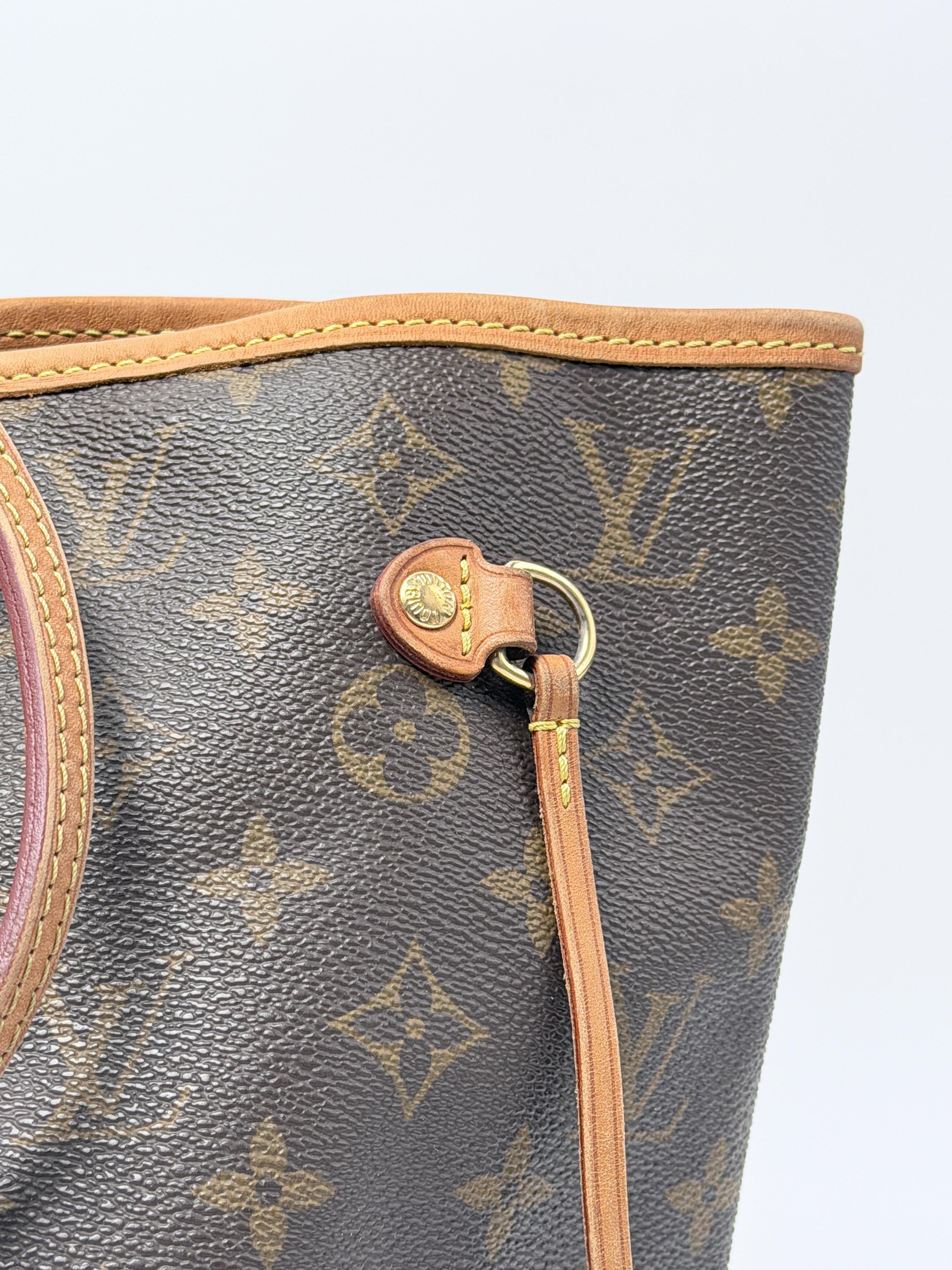 Monogram NeverFull MM Handle Tote Bag Shoulder Handbag JA1380LV