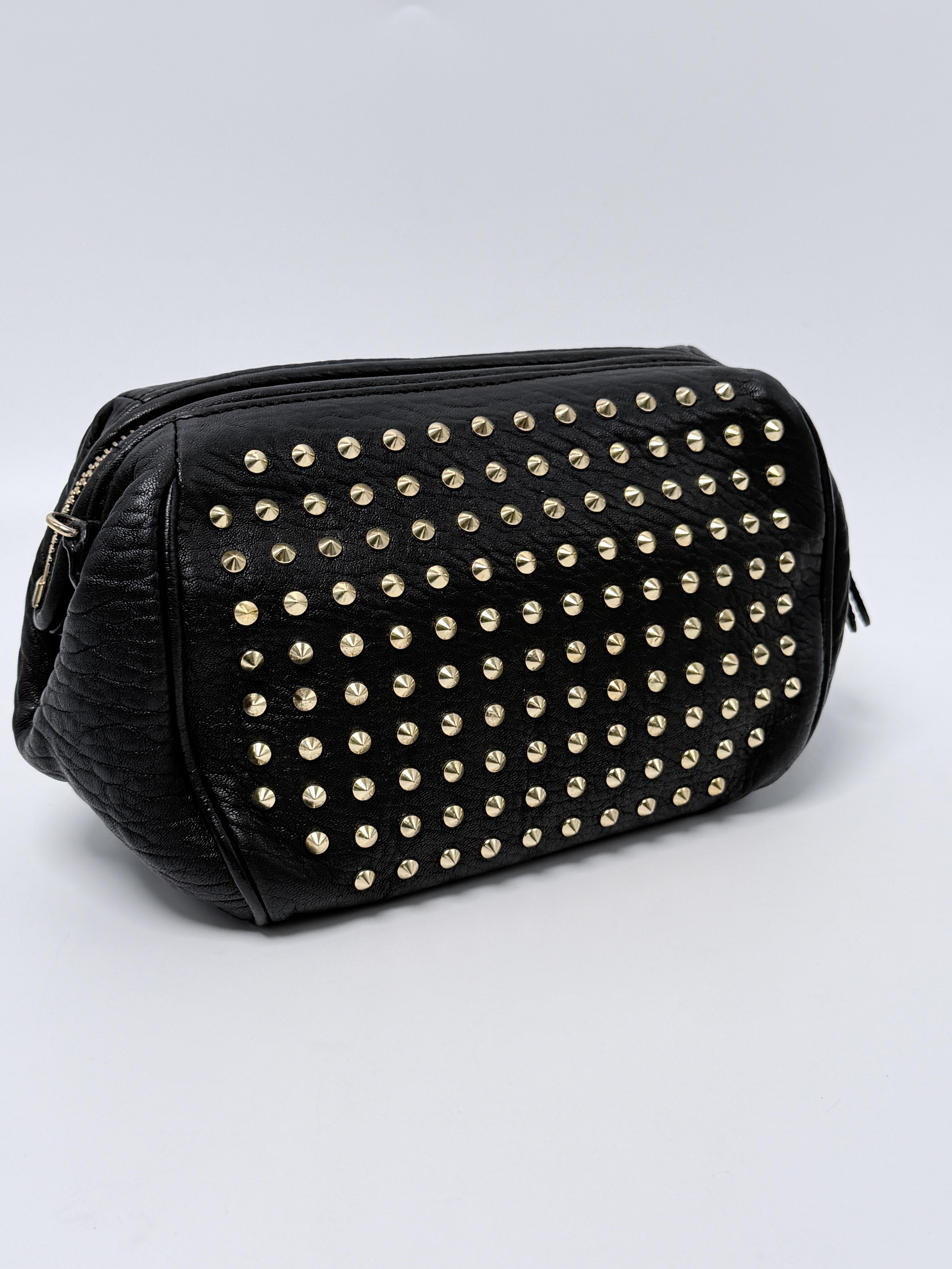 Prorsum Studded Calfskin Crossbody Barrel Clutch Bag JD1373BR