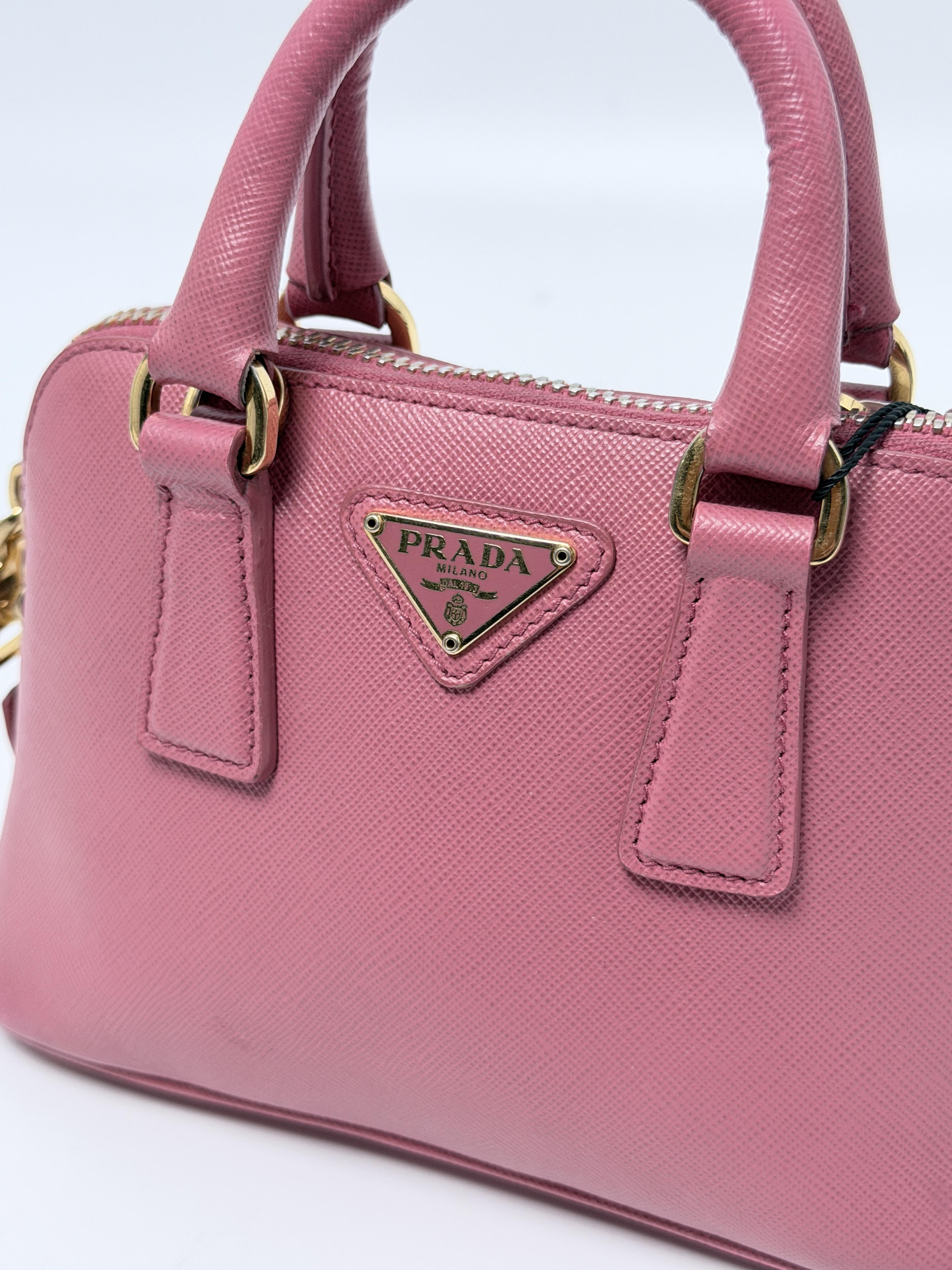 Kristen Saffiano Mini Top Handle Bag Pink JA1368PR