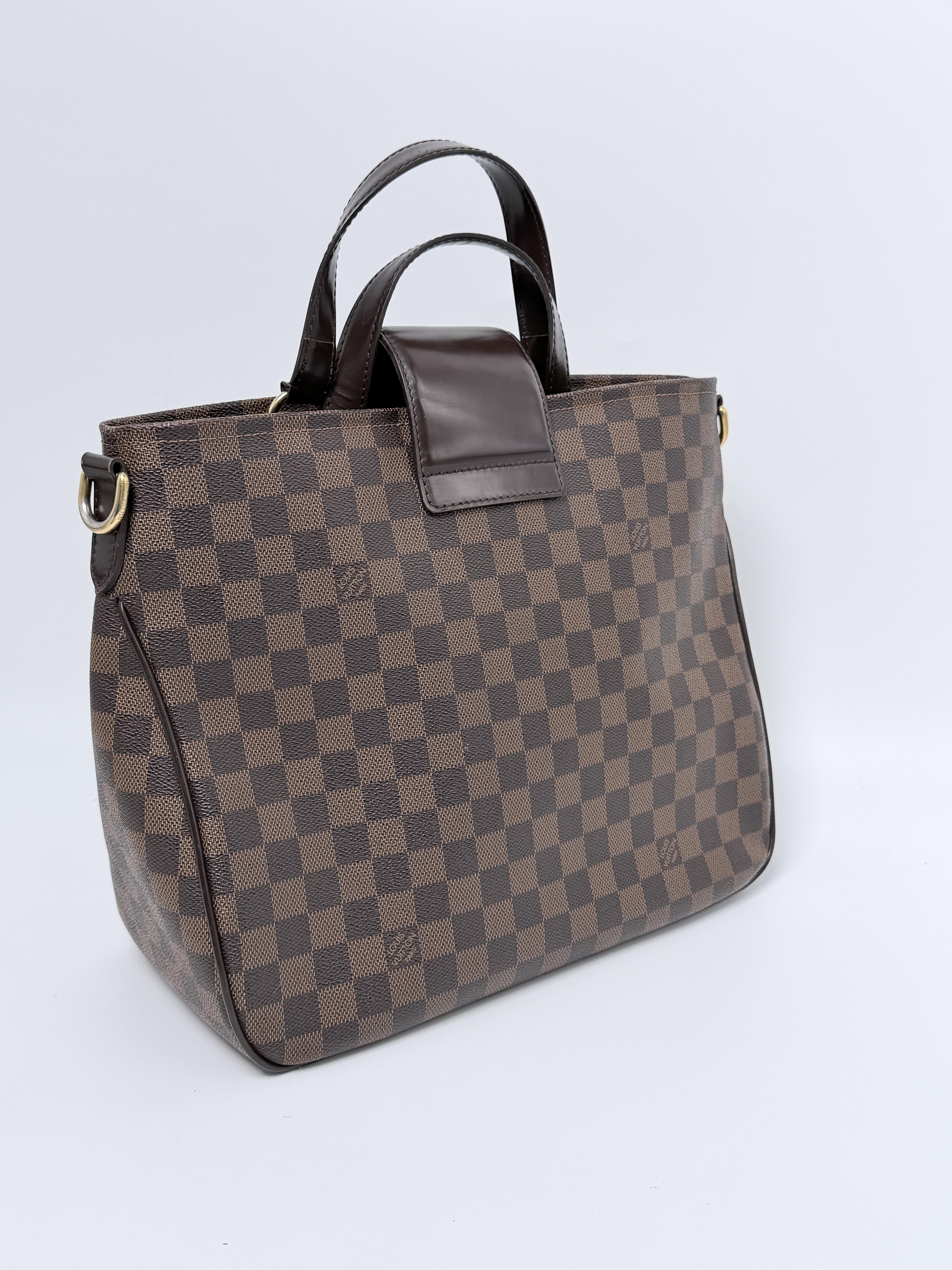 Damier Ebene Top Handle Crossbody Bag JA385LV