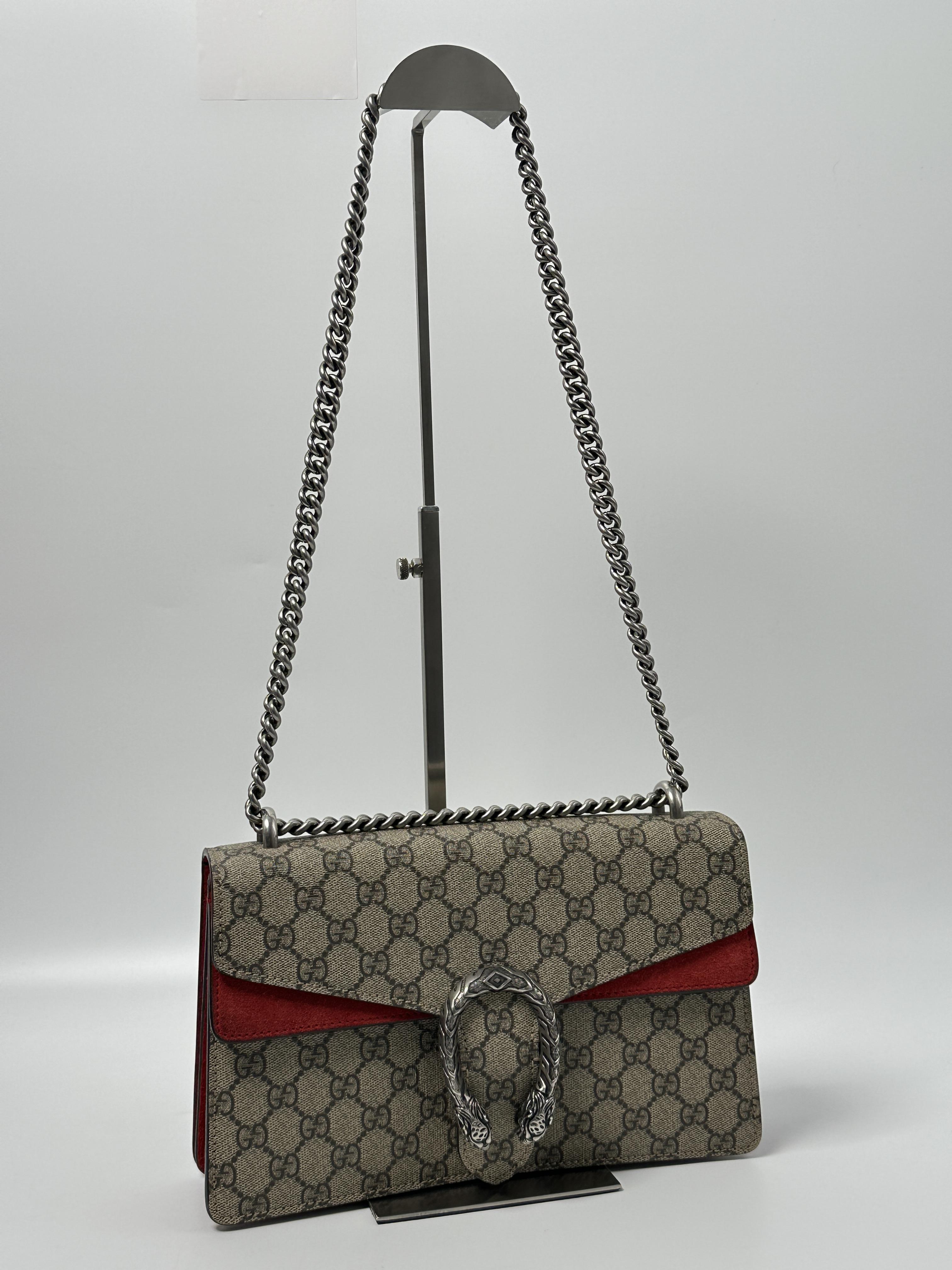 Pre-owned GUCCI CANVAS Crossbody Bags GG Supreme Dionysus Crossbody Shoulder Bag ZS036GG