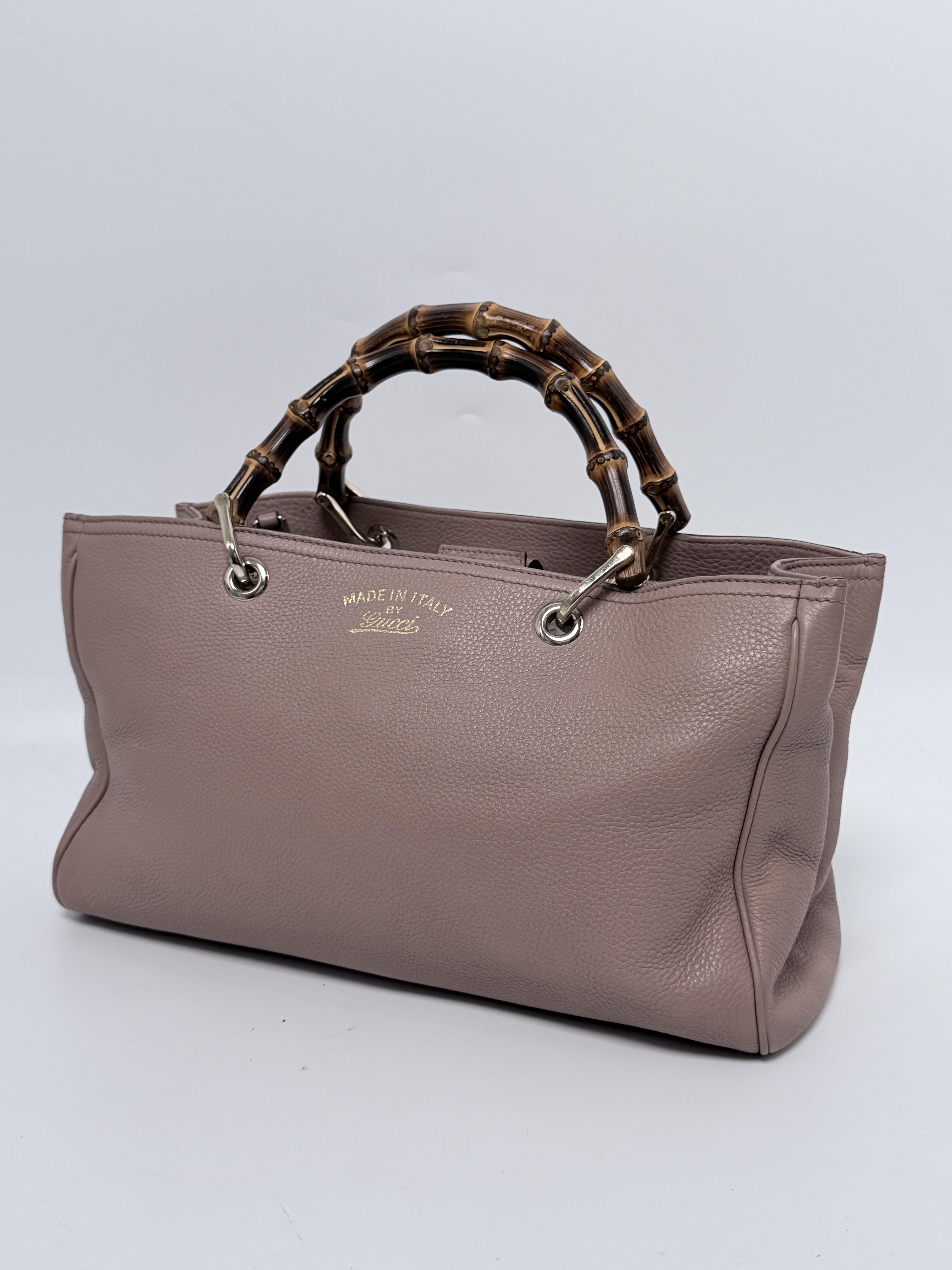 Bamboo Shopper Tote Bag Pink JD336GG