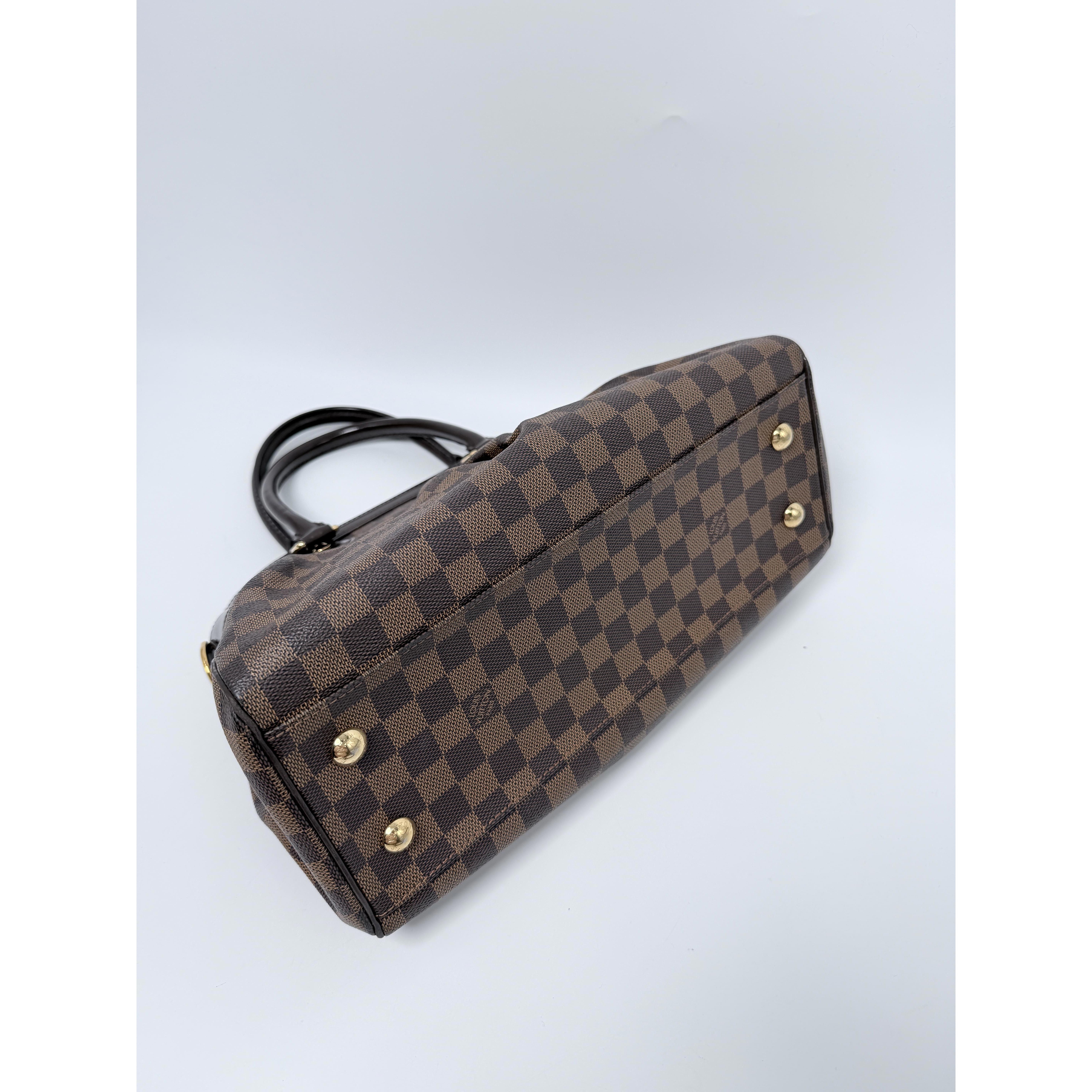 Pre-owned Louis Vuitton Canvas Shoulder Bags Trevi PM Damier Ebene Shoulder Bag Crossbody 2way Handbag JC110LV