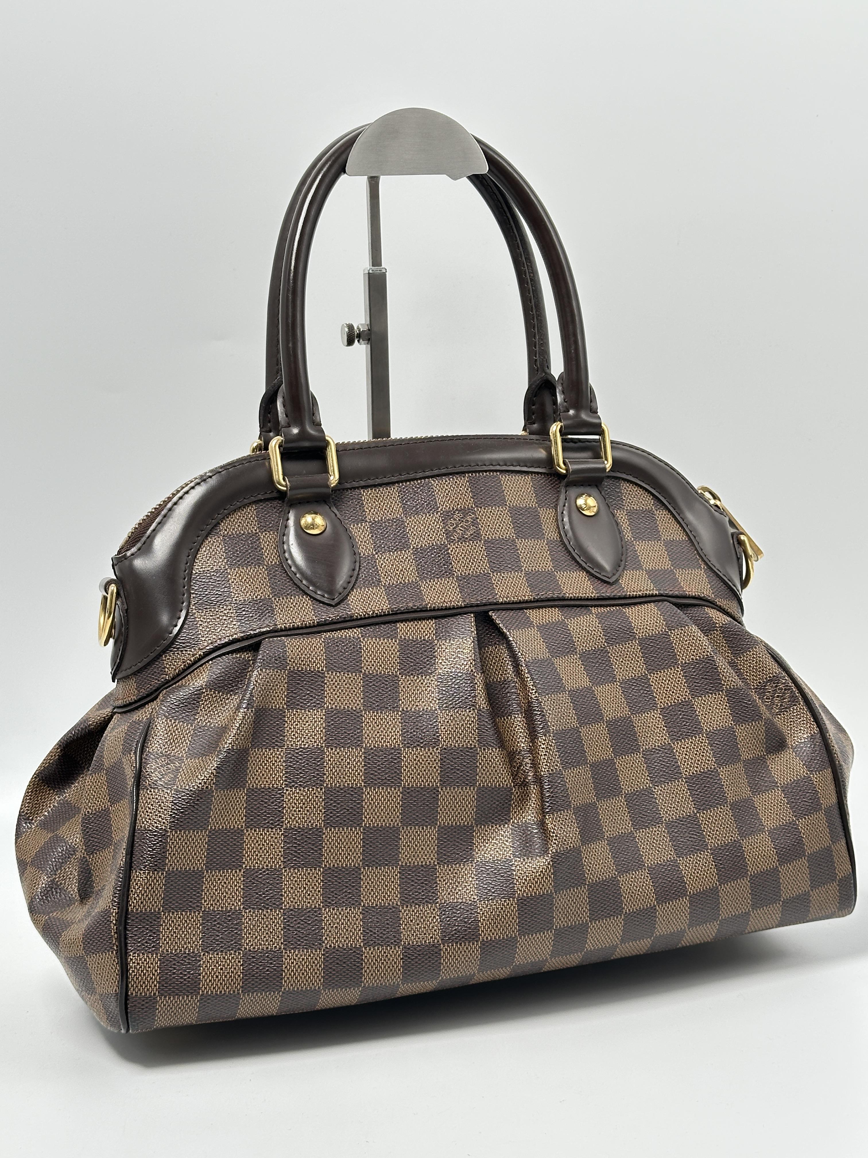 Damier Ebene Trevi PM Top Handle Bag Shoulder Handbag JD311LV