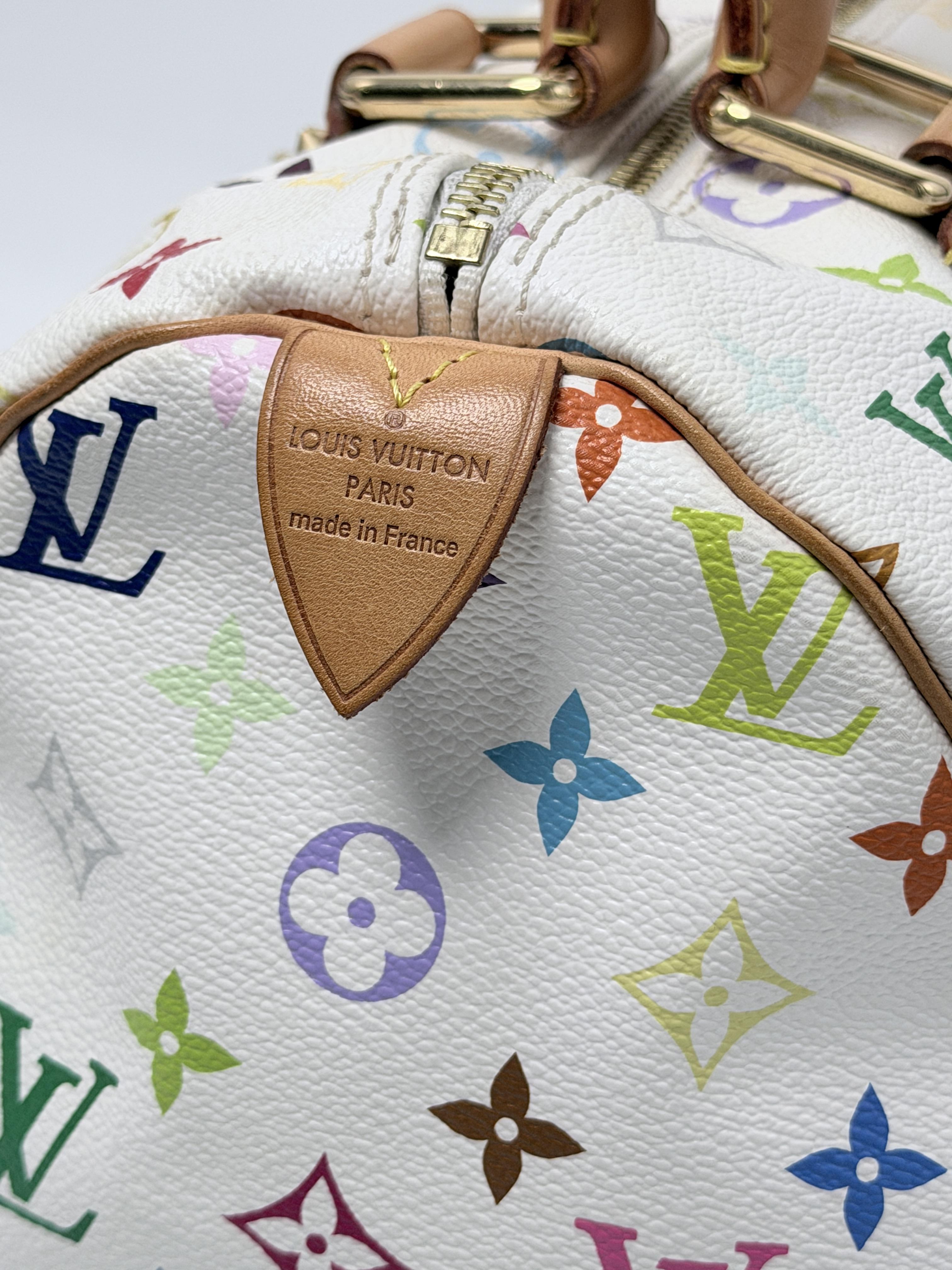 Monogram Multicolore White 30 Shoulder Bag Handle Handbag XU104LV