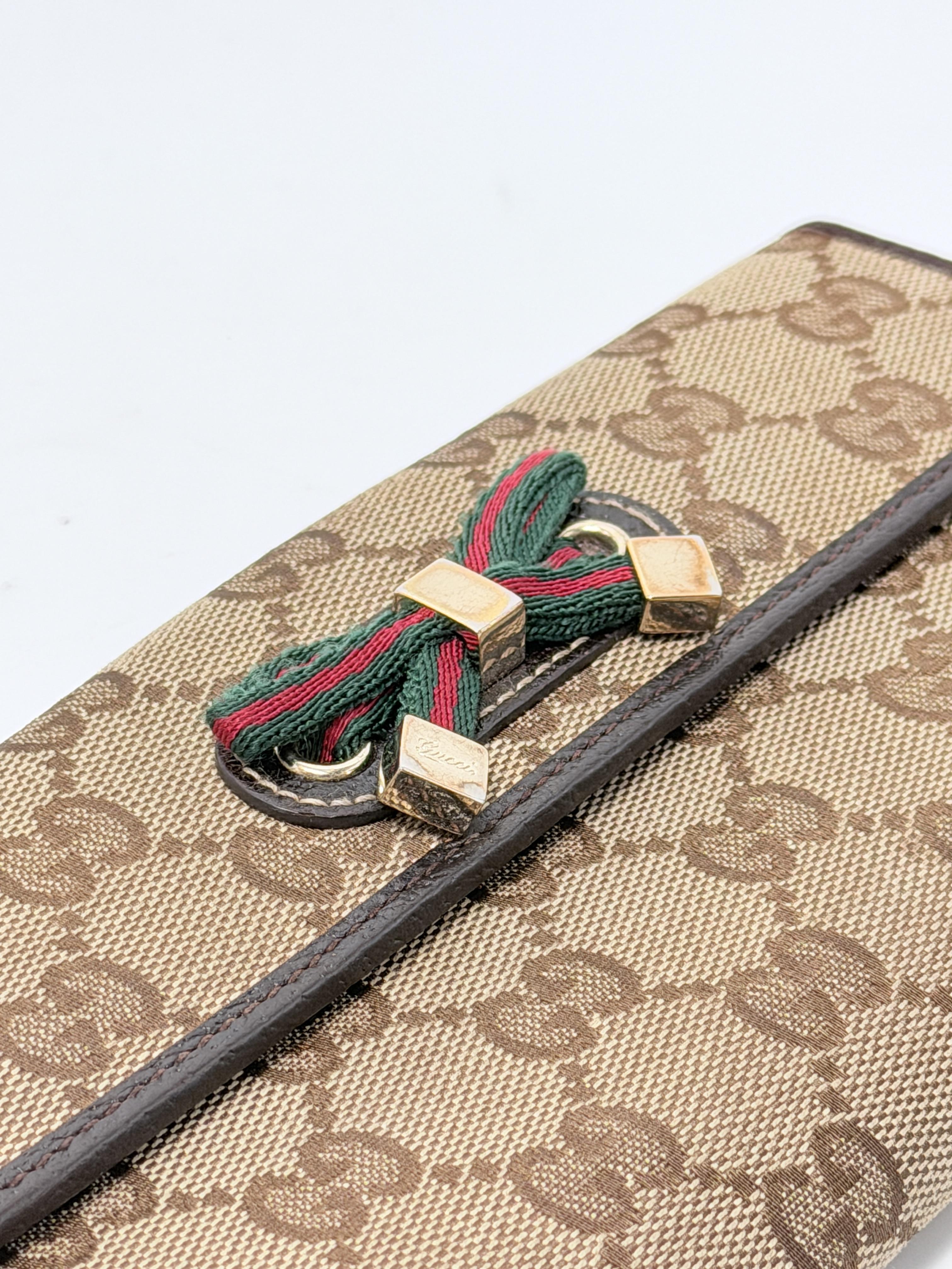 GG Mayfair Princy Web Bow Continental Long Wallet JD1666GG