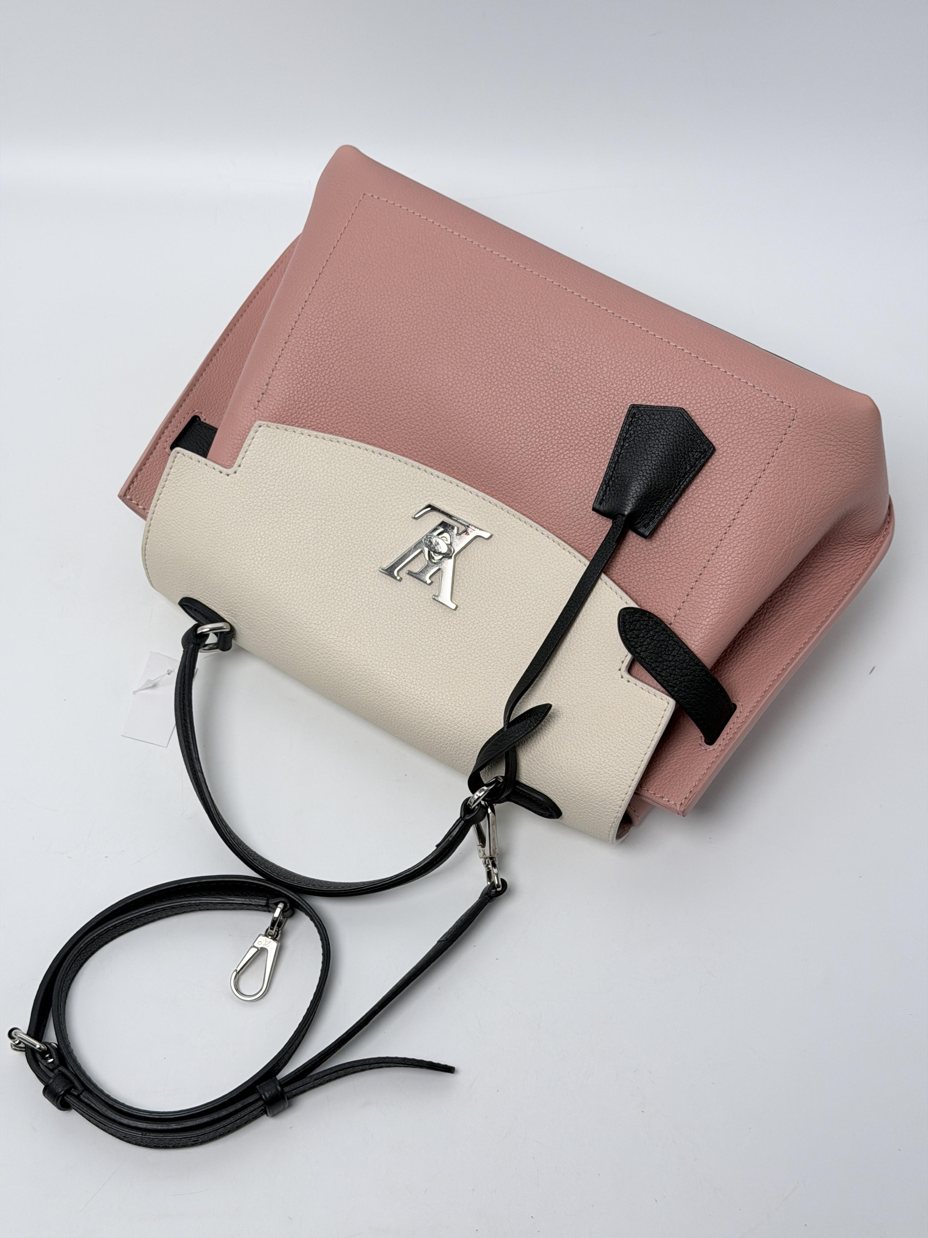 Lockme Ever MM Rose Trianon Cream Handle Bag Shoulder P074LV