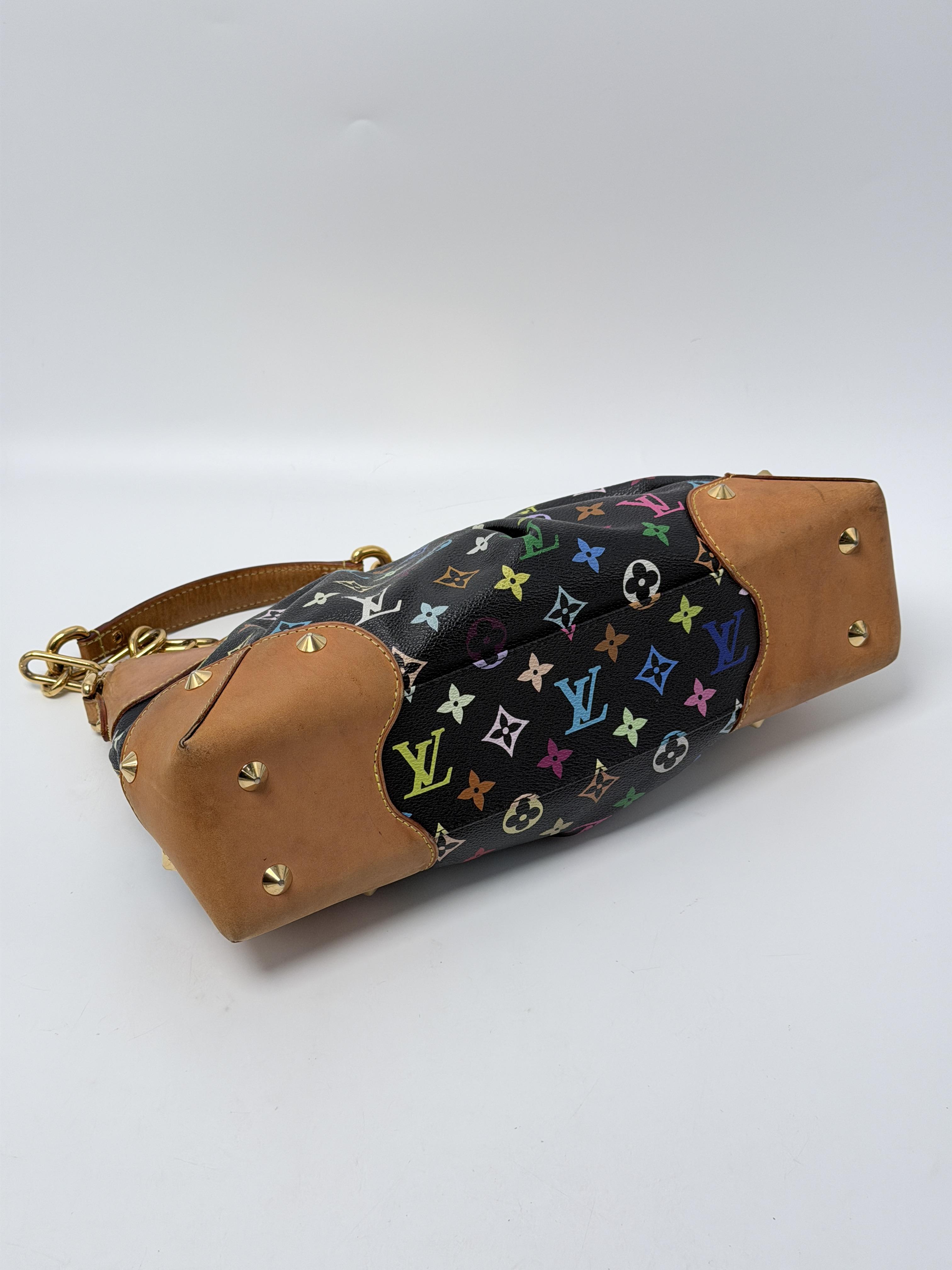 Multicolore Black Judy MM Shoulder Bag Hobo Handbag P072LV