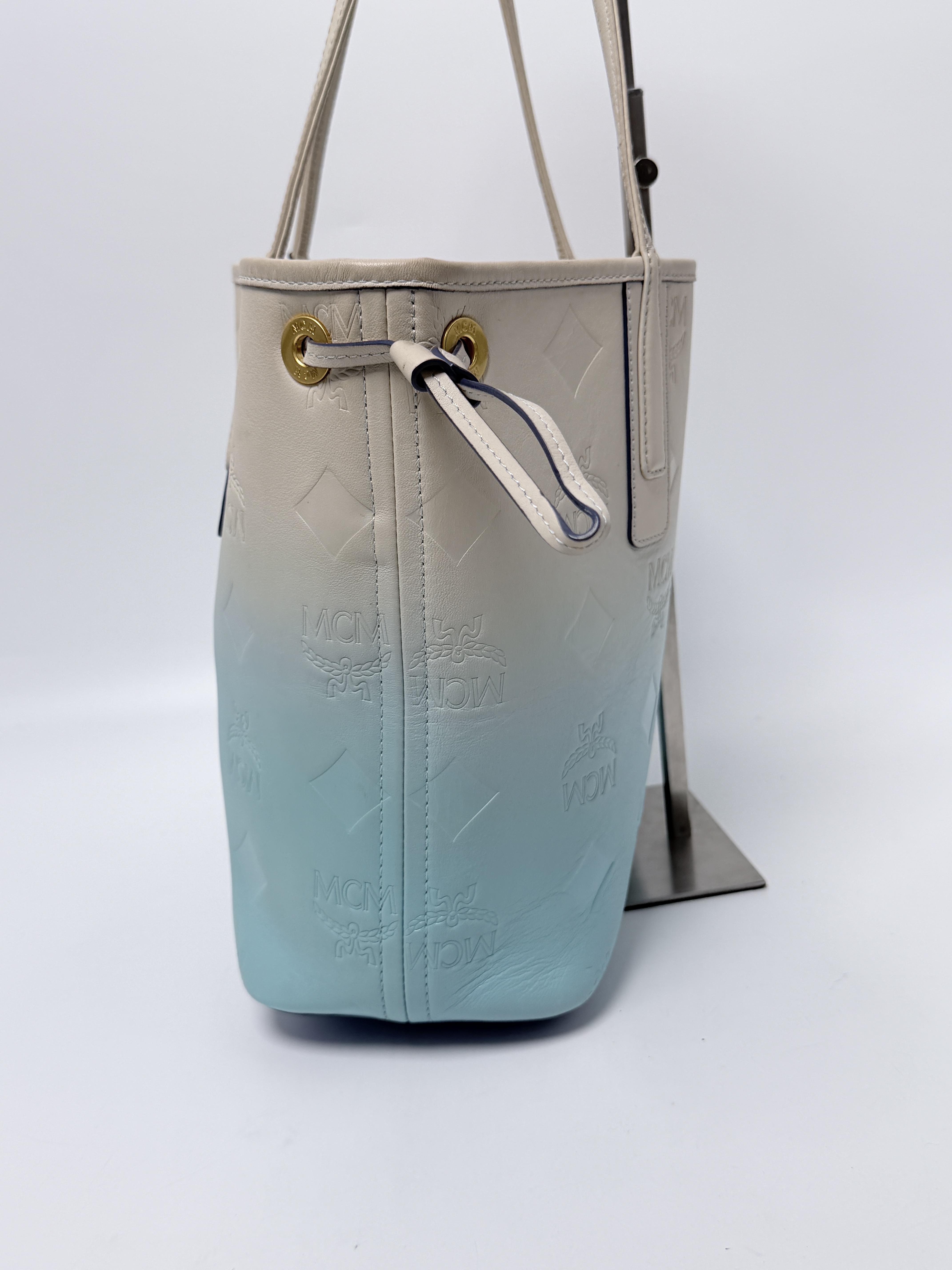 Liz Small Monogram Embossed Gradient Ombre Tote bag Shoulder JD1393MCM