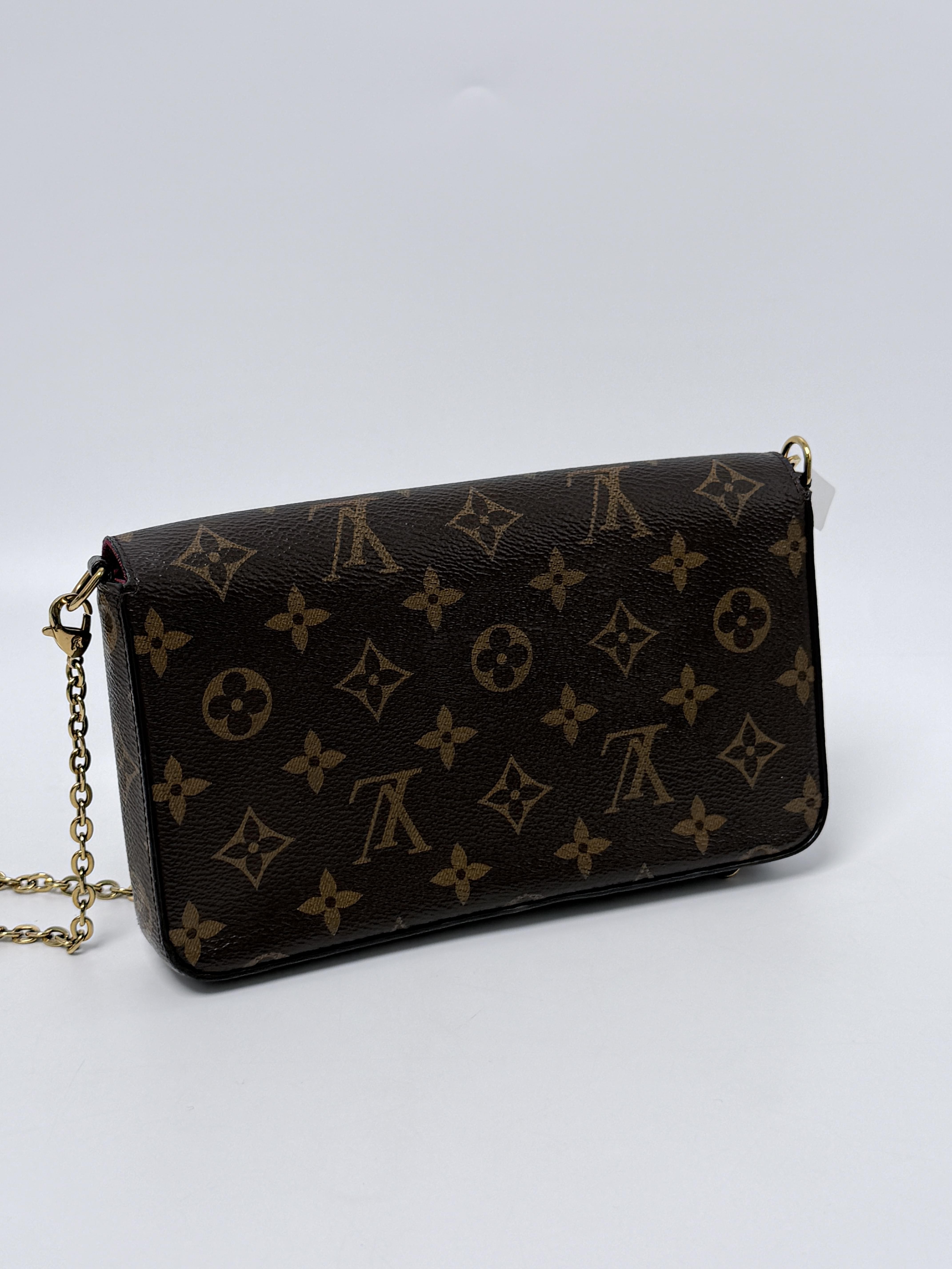 Pochette Felicie Monogram Fuchsia Crossbody Bag Clutch JA1207LV