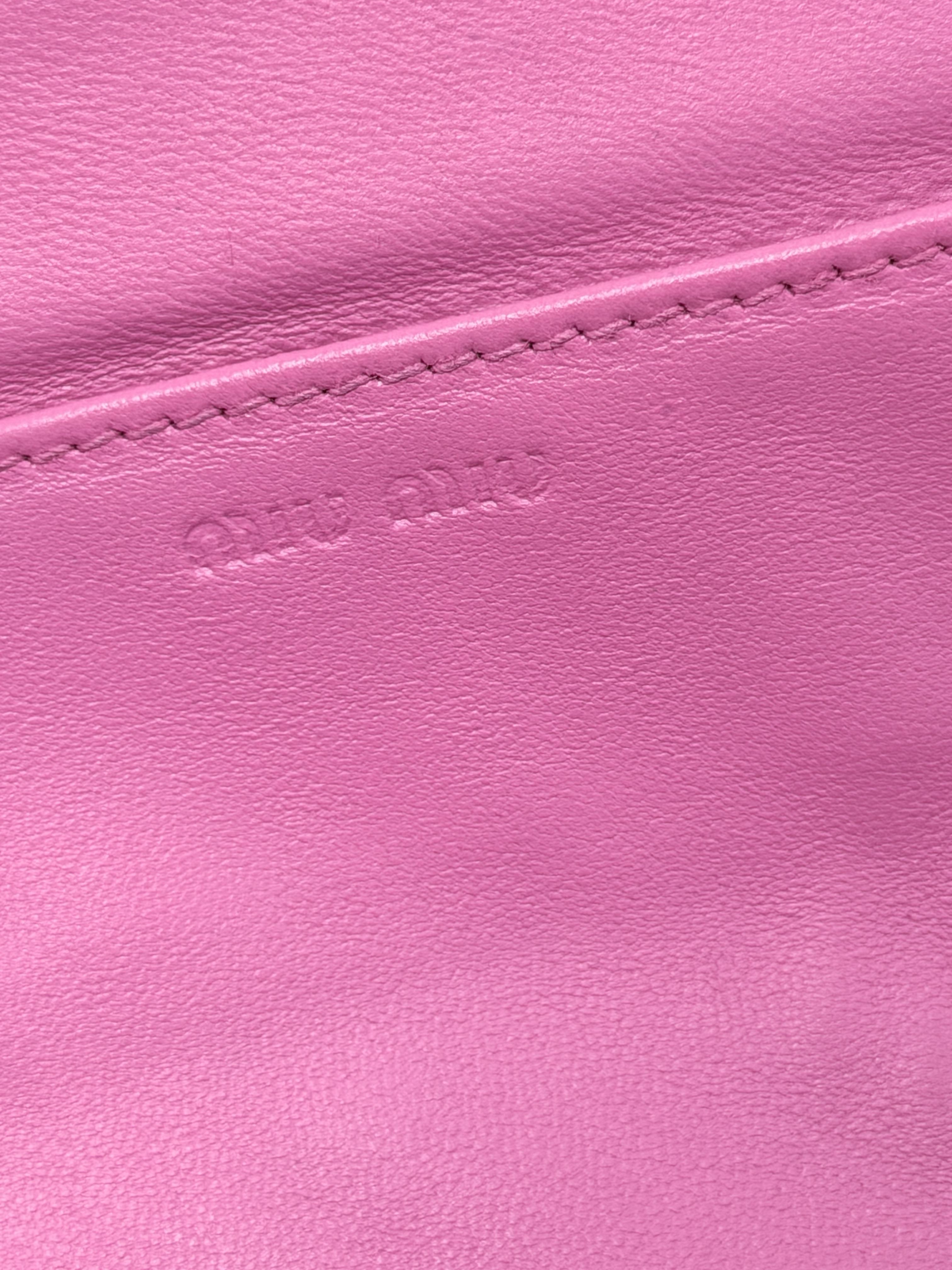 Matelasse Nappa Continental Flap Long Wallet Fuchsia Pink JD1301MM