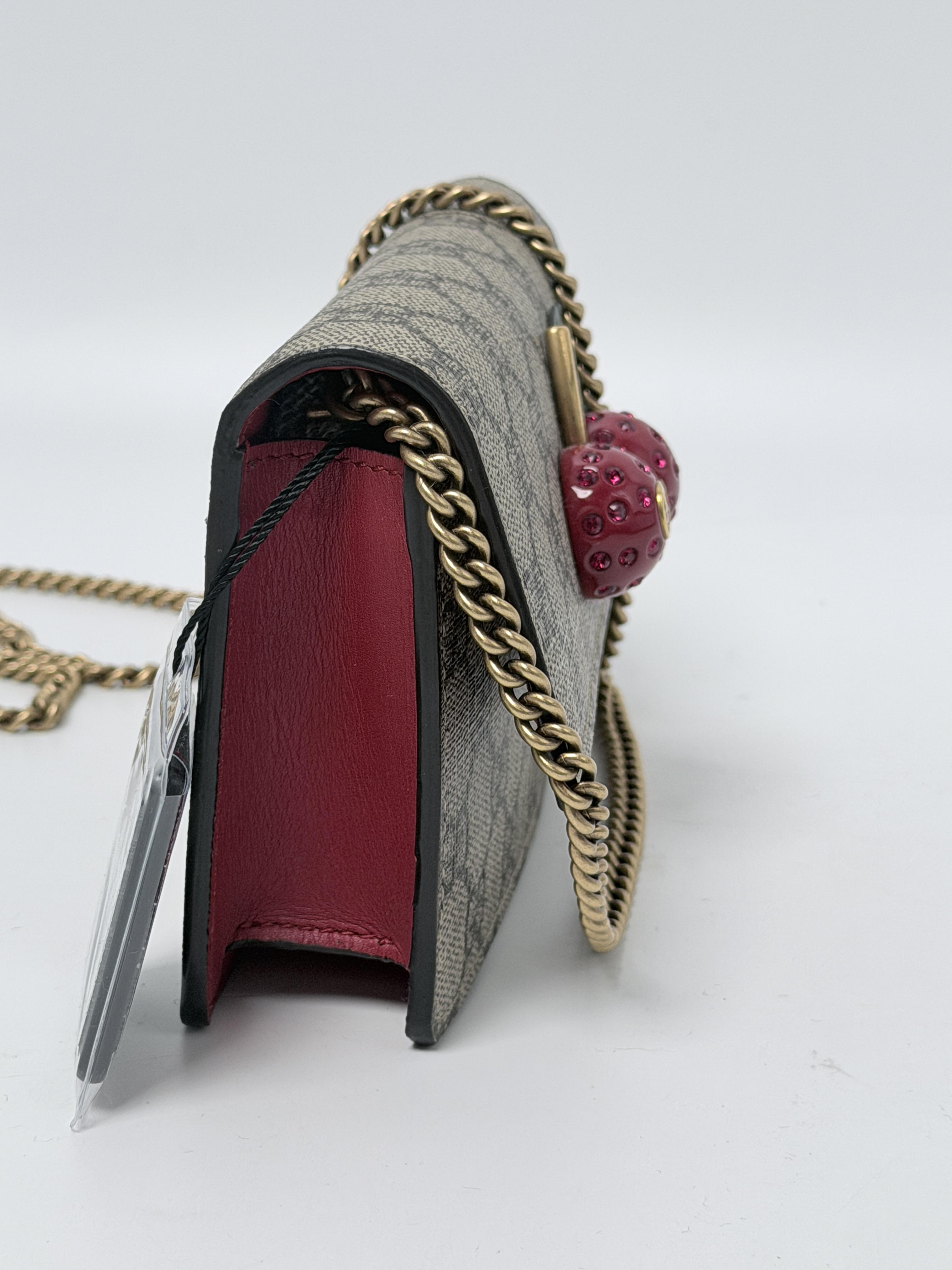Cherry Supreme Chain Mini Wallet Bag Crossbody Monogram JD1388GG