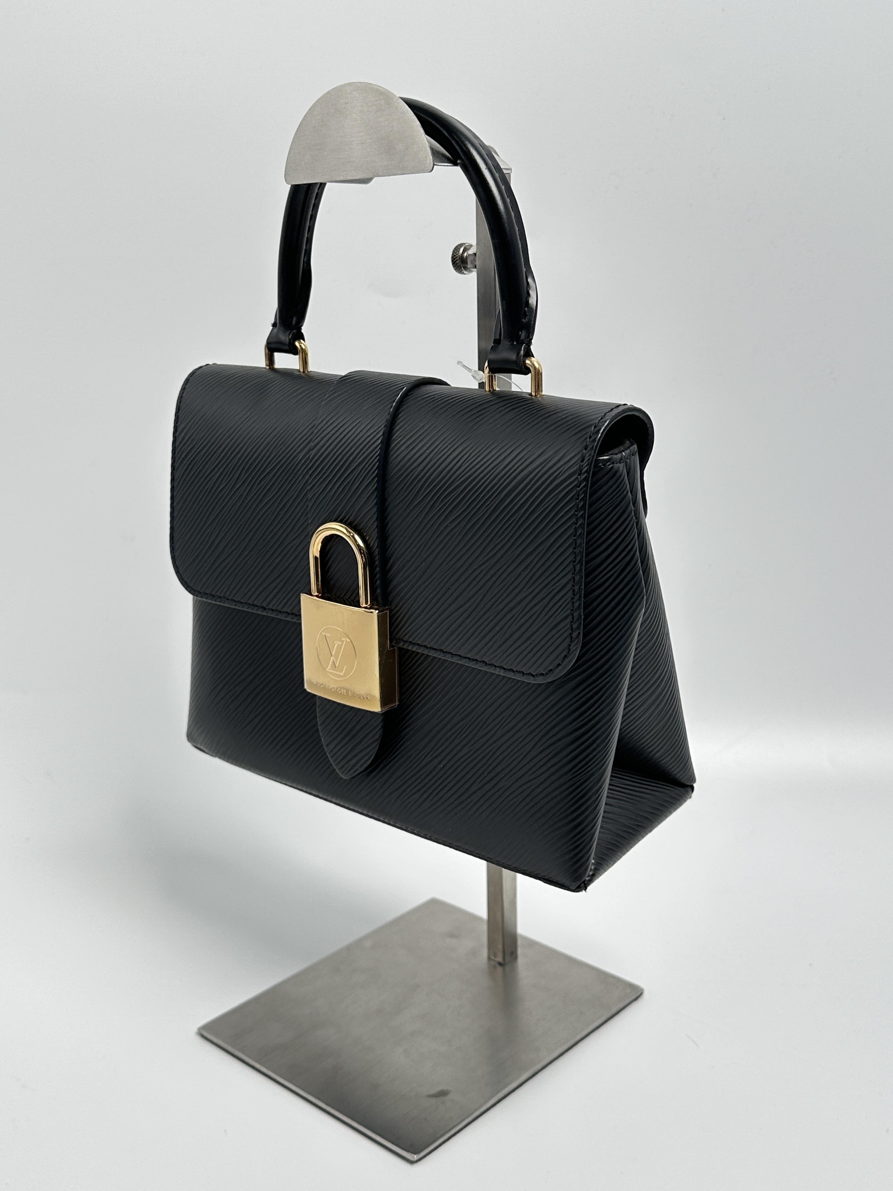 Pre-owned Louis Vuitton Leather Shoulder Bags Epi Locky BB Handle Handbag Noir Crossbody Bag Black ZS061LV