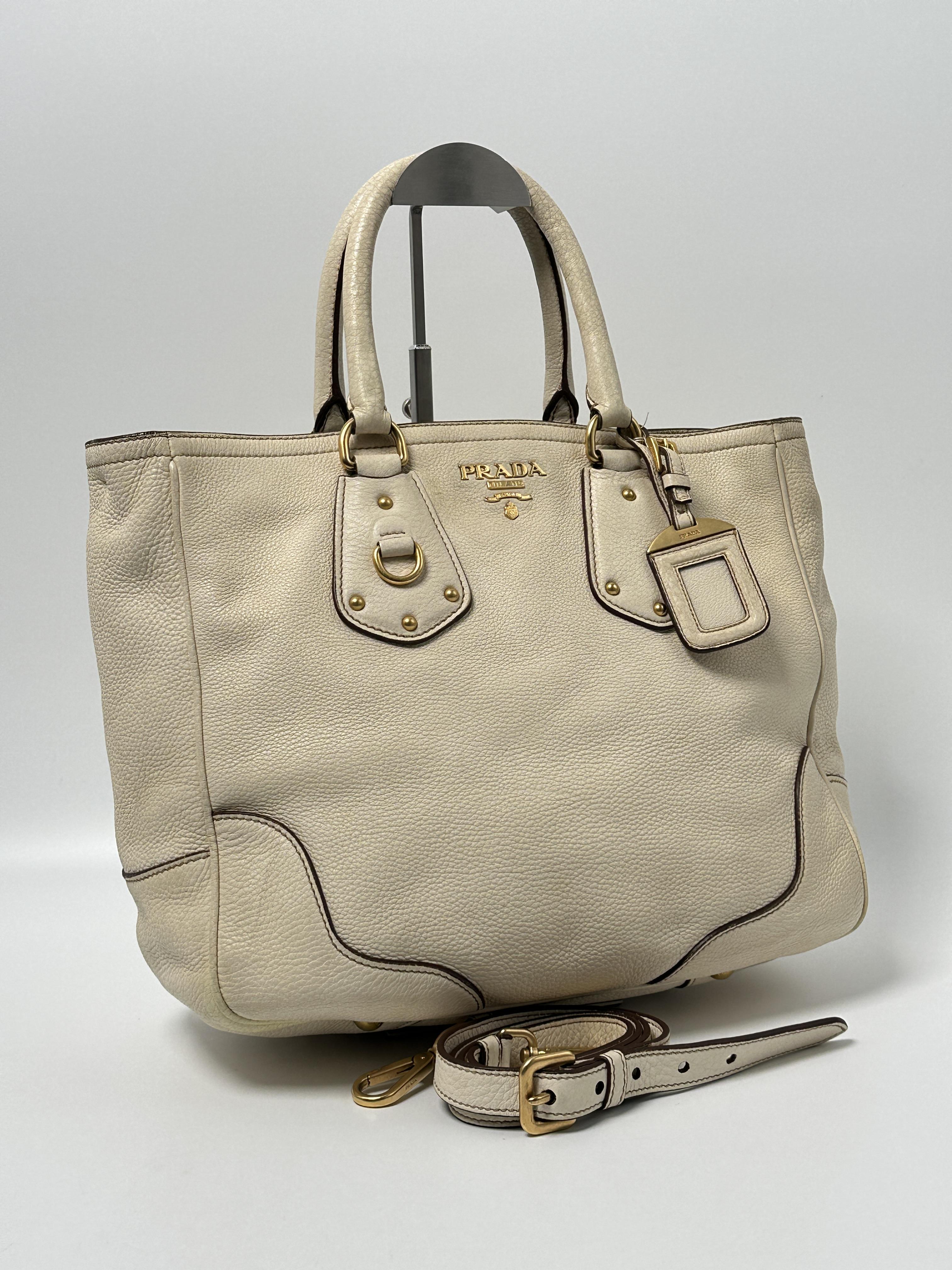 Ivory Tote Shoulder Bag Top Handle Handbag JE632PD