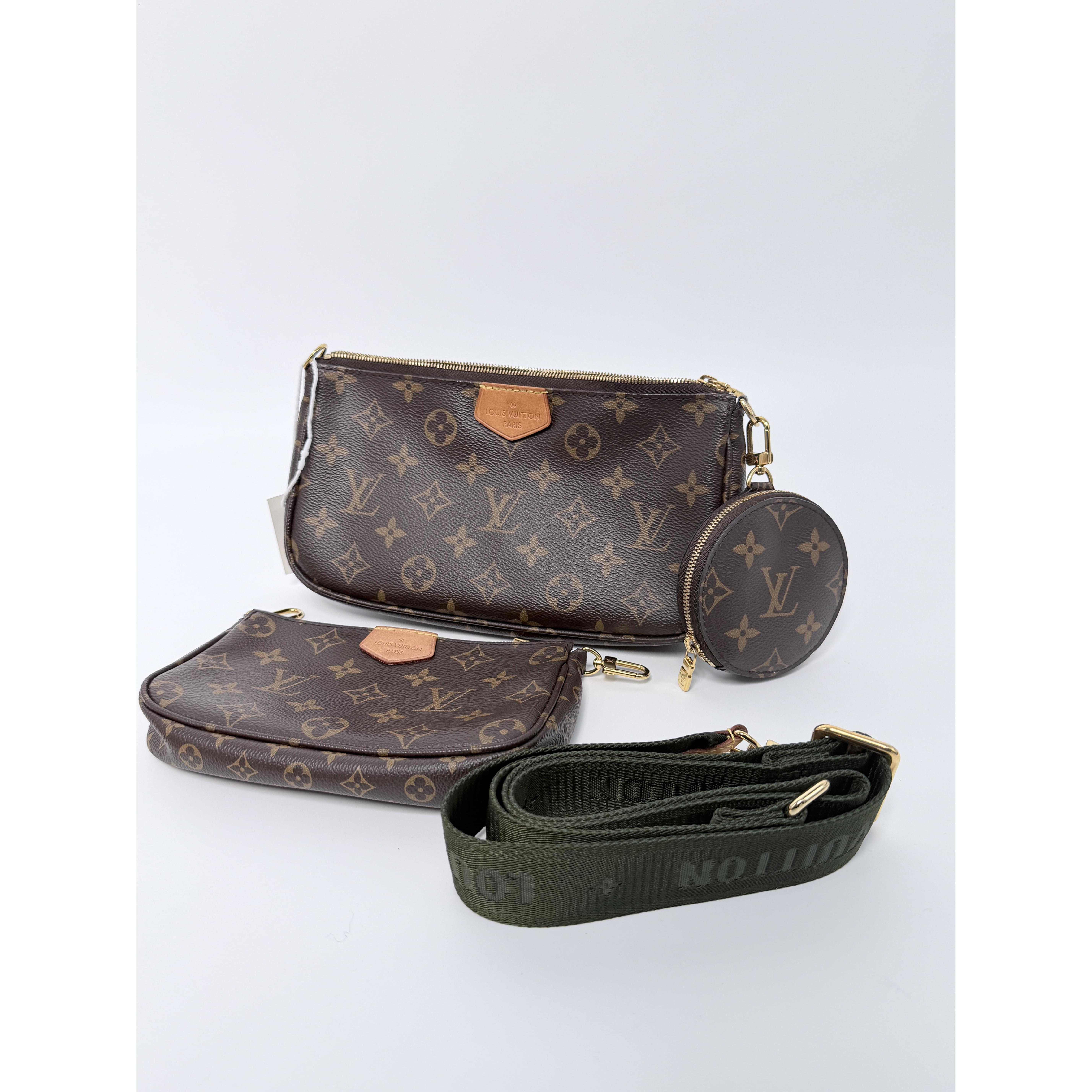 Pre-owned Louis Vuitton coated canvas Crossbody Bags Multi Pochette Accessoires cloth crossbody bag JD070LV