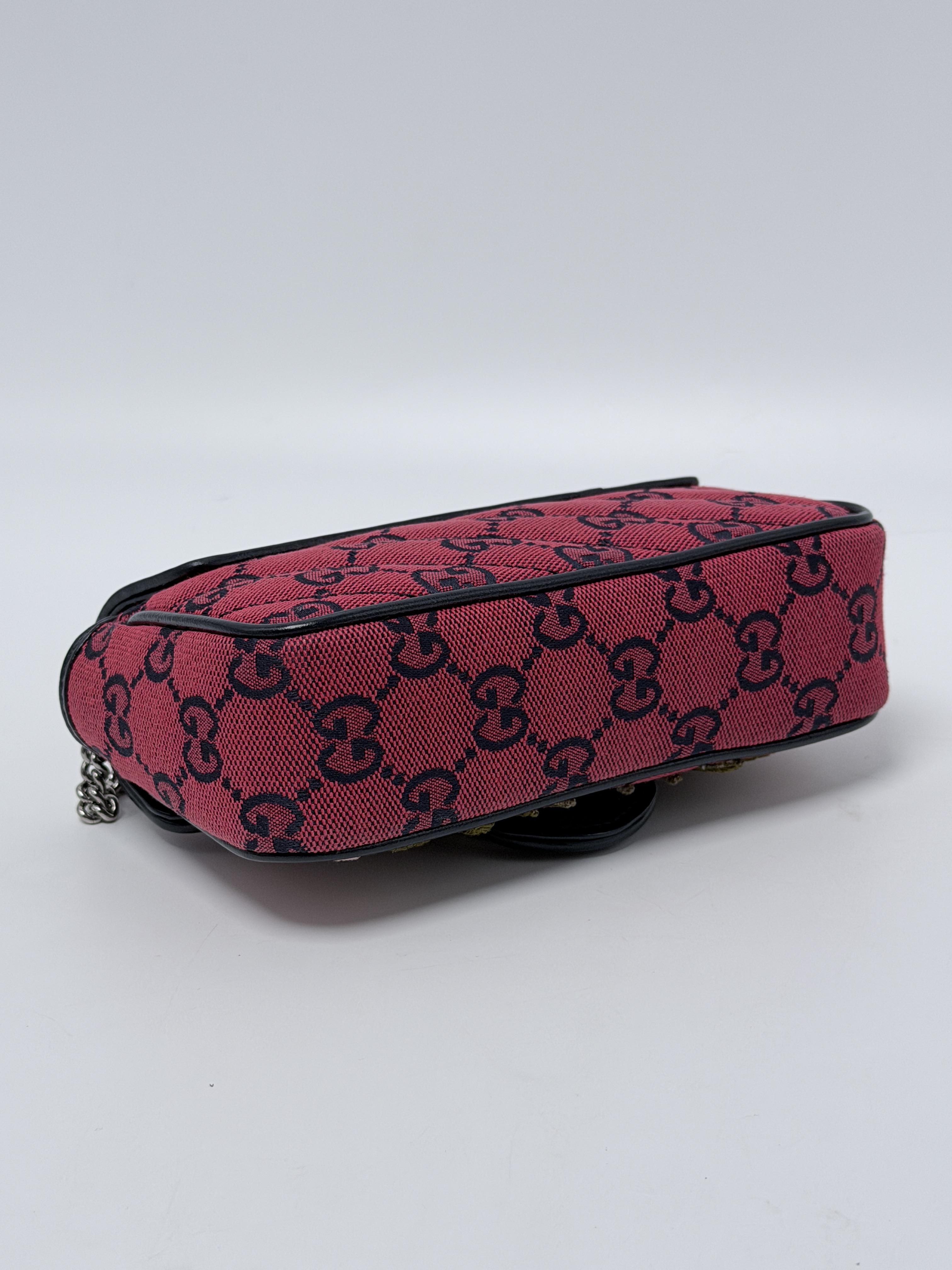 GG Marmont Multicolour Floral Embroidered Super Mini Bag JD1695GG