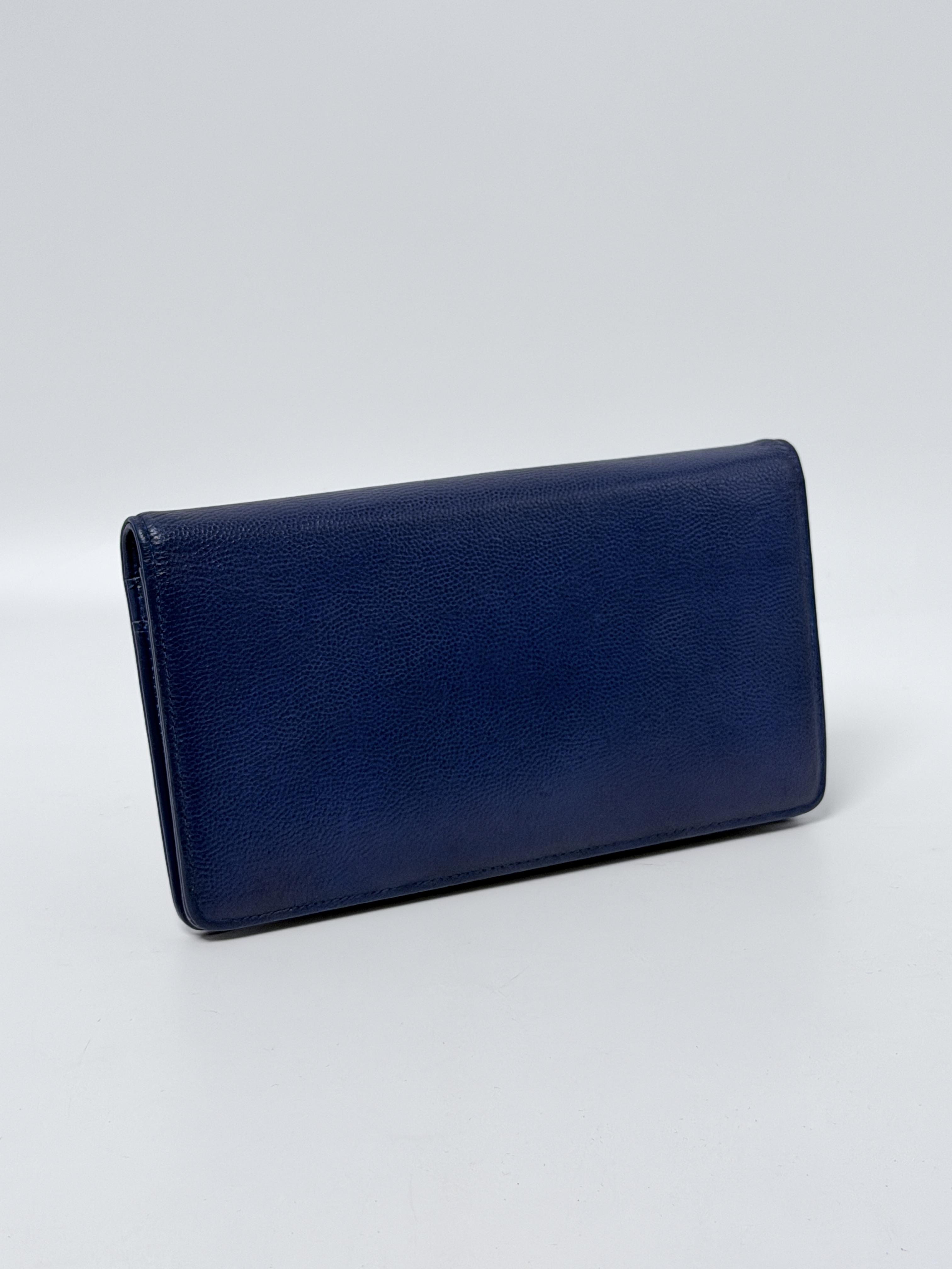 Blue Caviar Timeless Long Yen Flap Silver Hardware JE690CC
