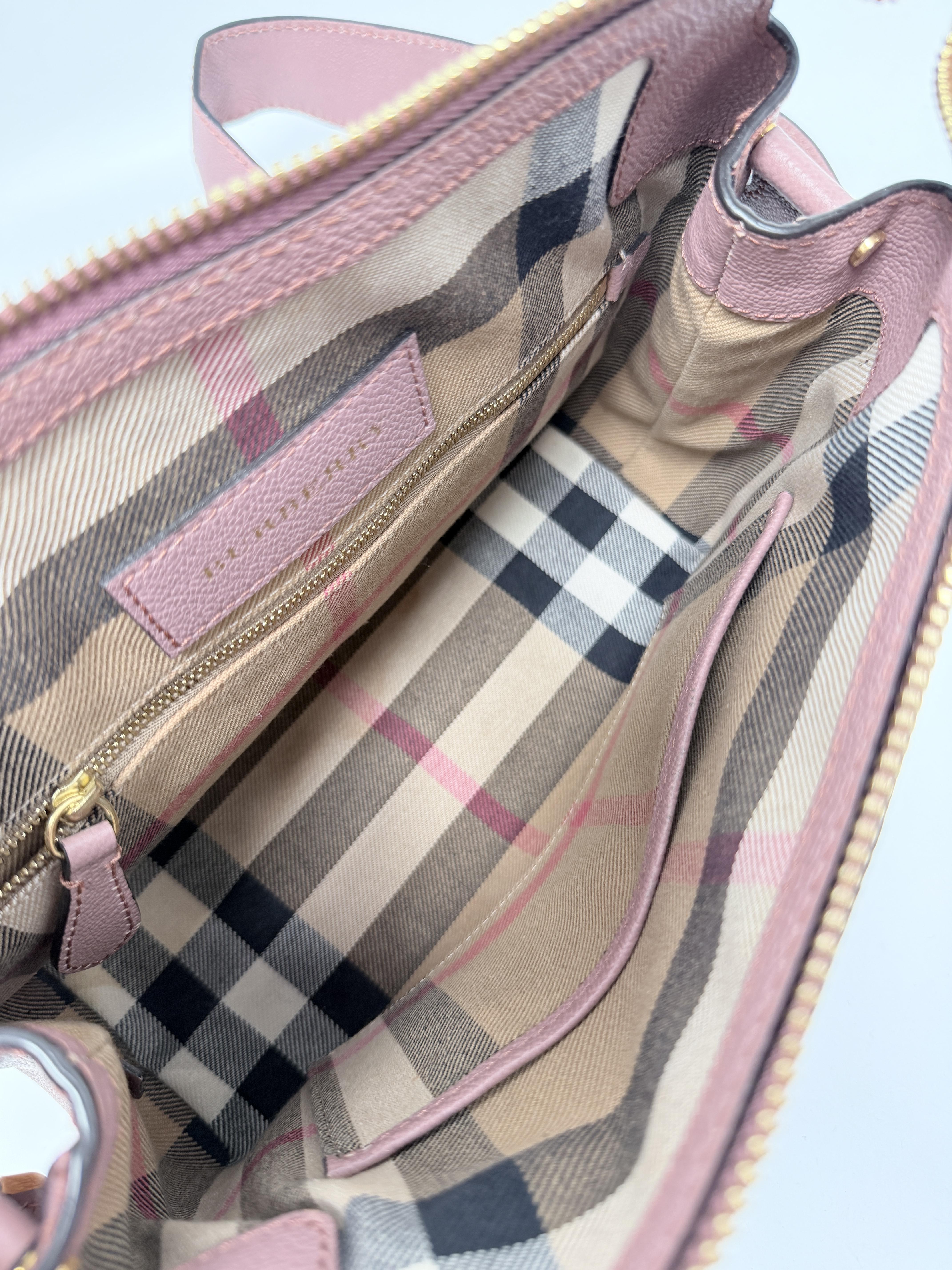 Helmsley Crossbody Bag Pink Grained House Check ZS014BR