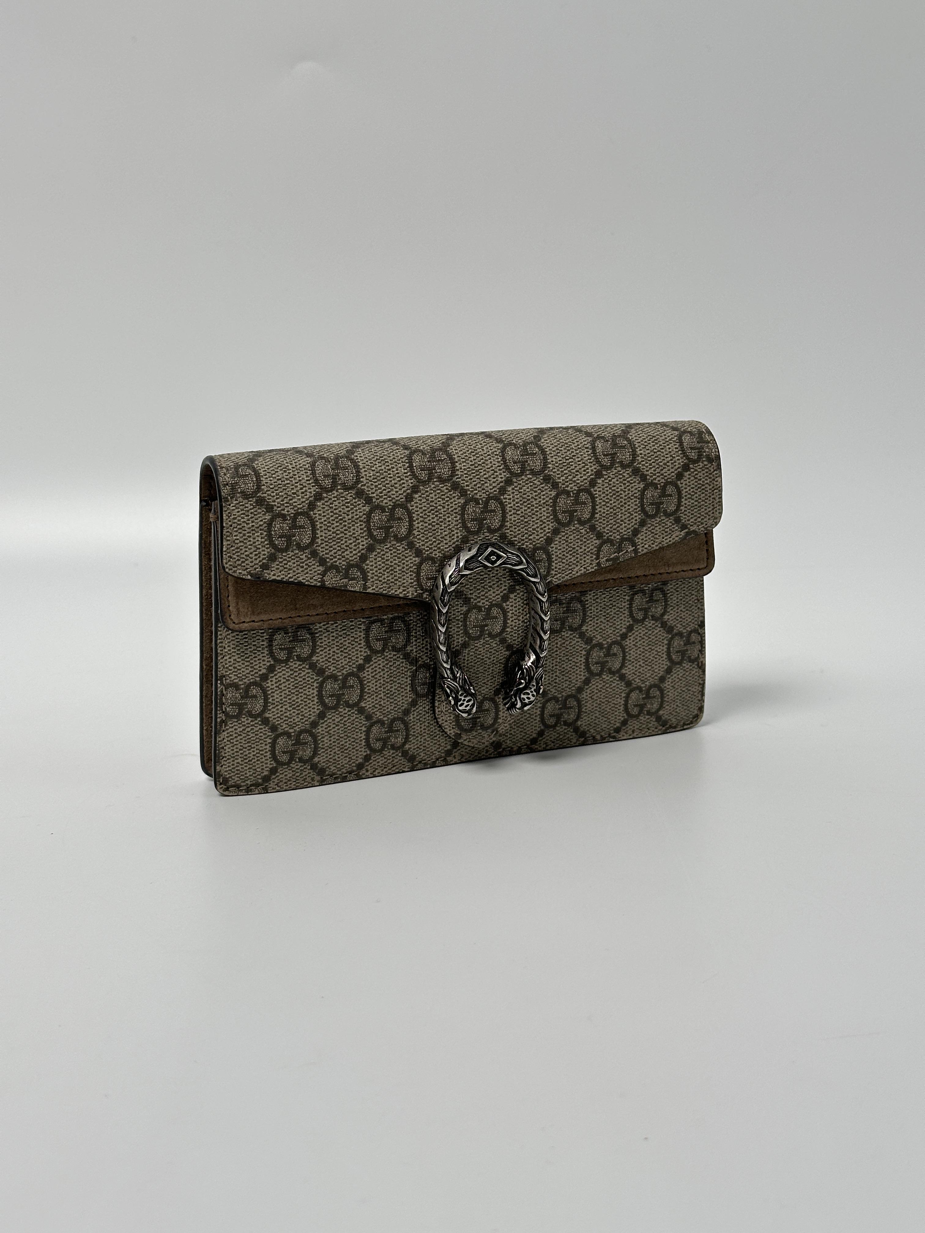Pre-owned GUCCI CANVAS Shoulder Bags GG Supreme Dionysus Chain Wallet Shoulder Bag JD819GG