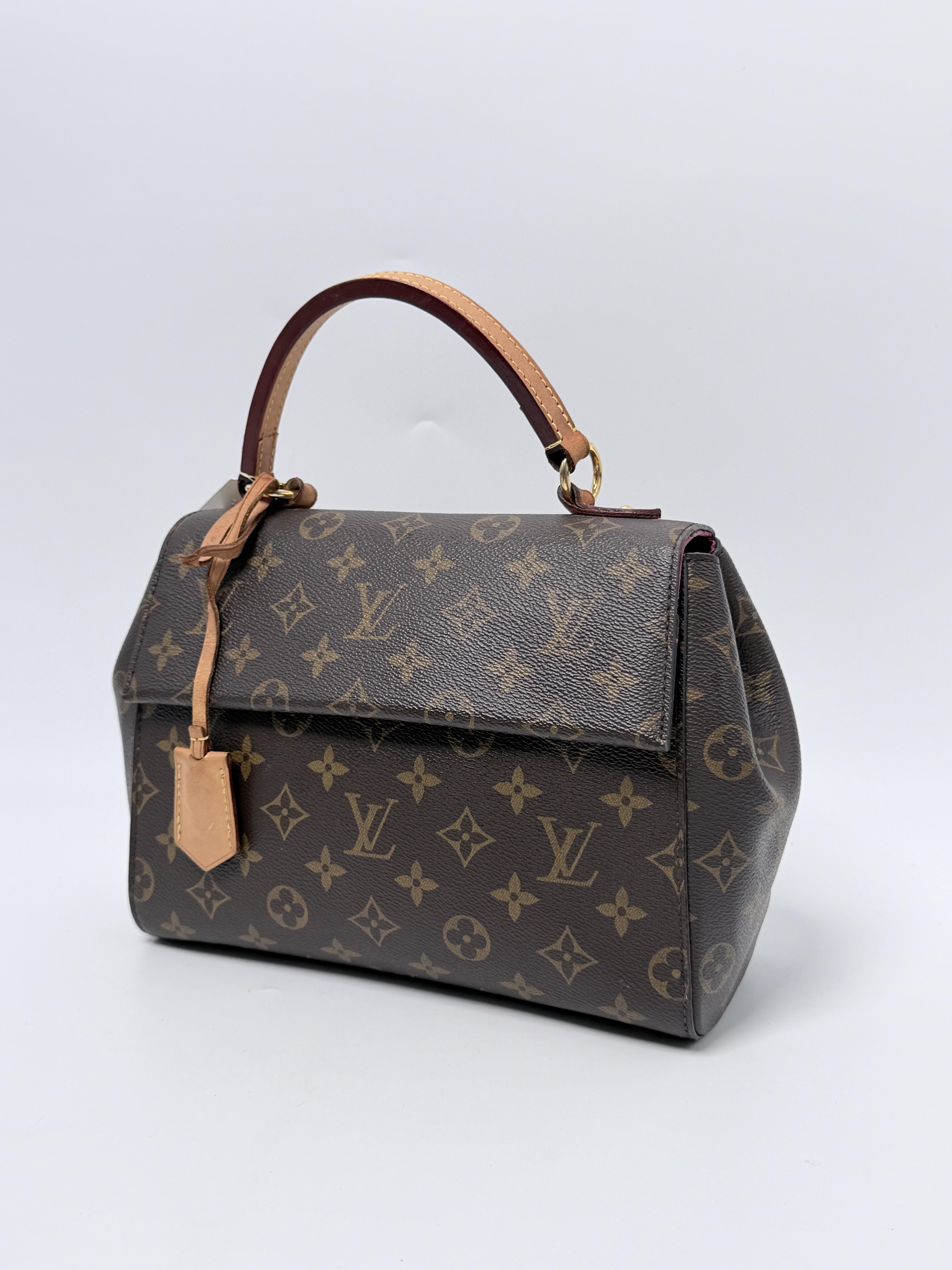 Monogram Cluny BB Bordeaux Fuchsia Top Handle Crossbody Bag JA1337LV