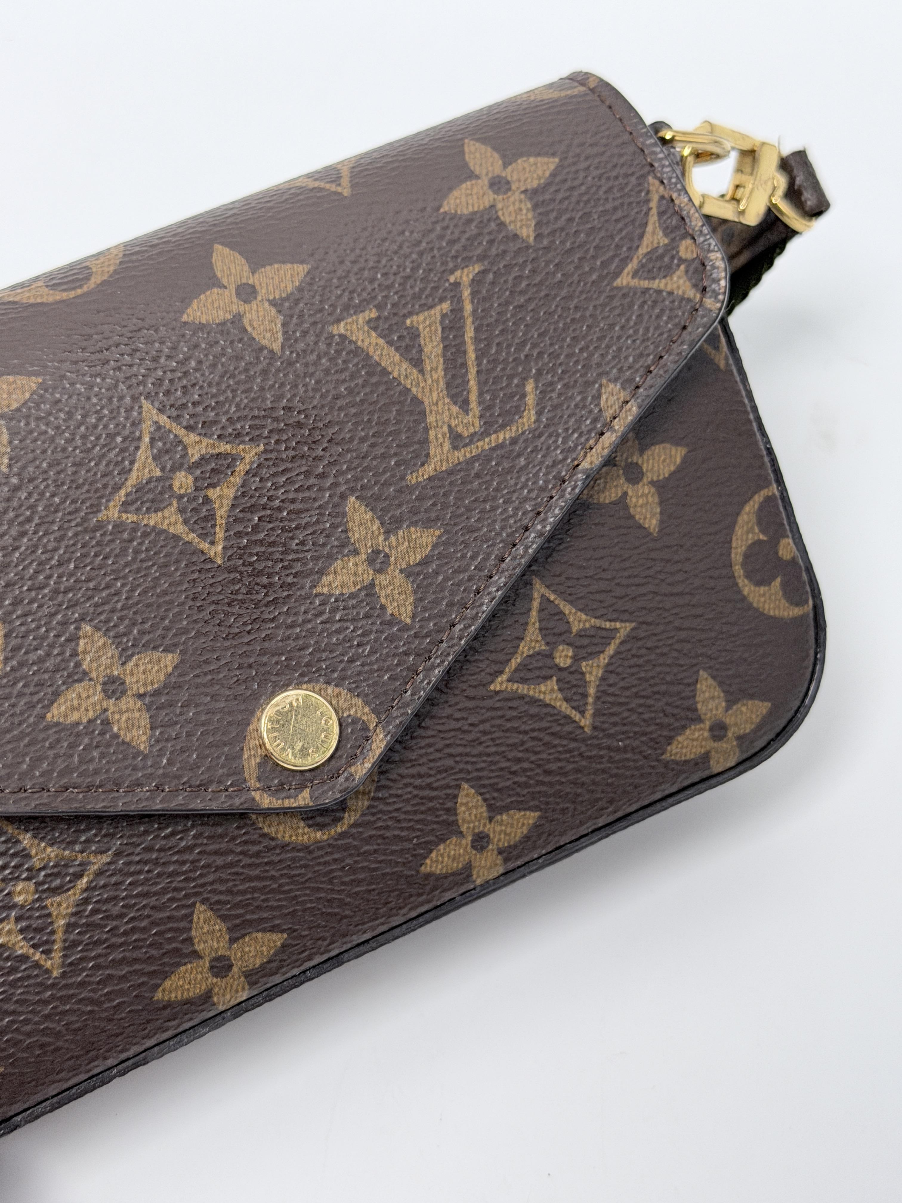 Félicie Strap Go Monogram Khaki Crossbody Messenger Bag JD1597LV