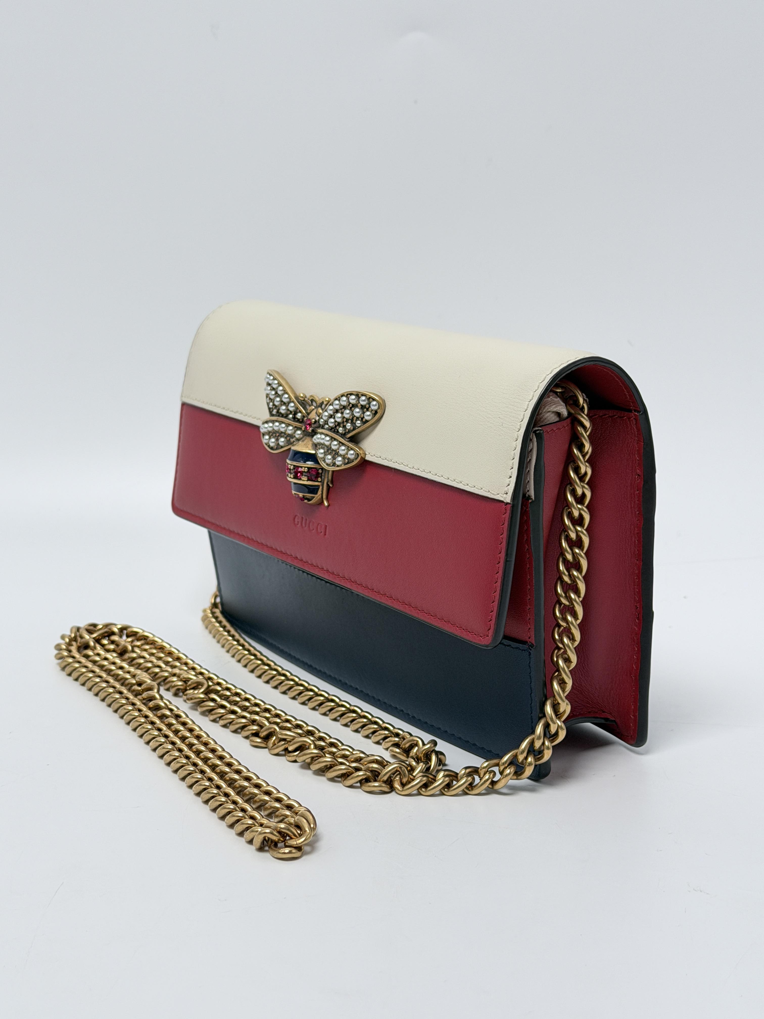 Queen Margaret Bee Wallet on Chain Crossbody Bag Shoulder Handbag JD1401GG