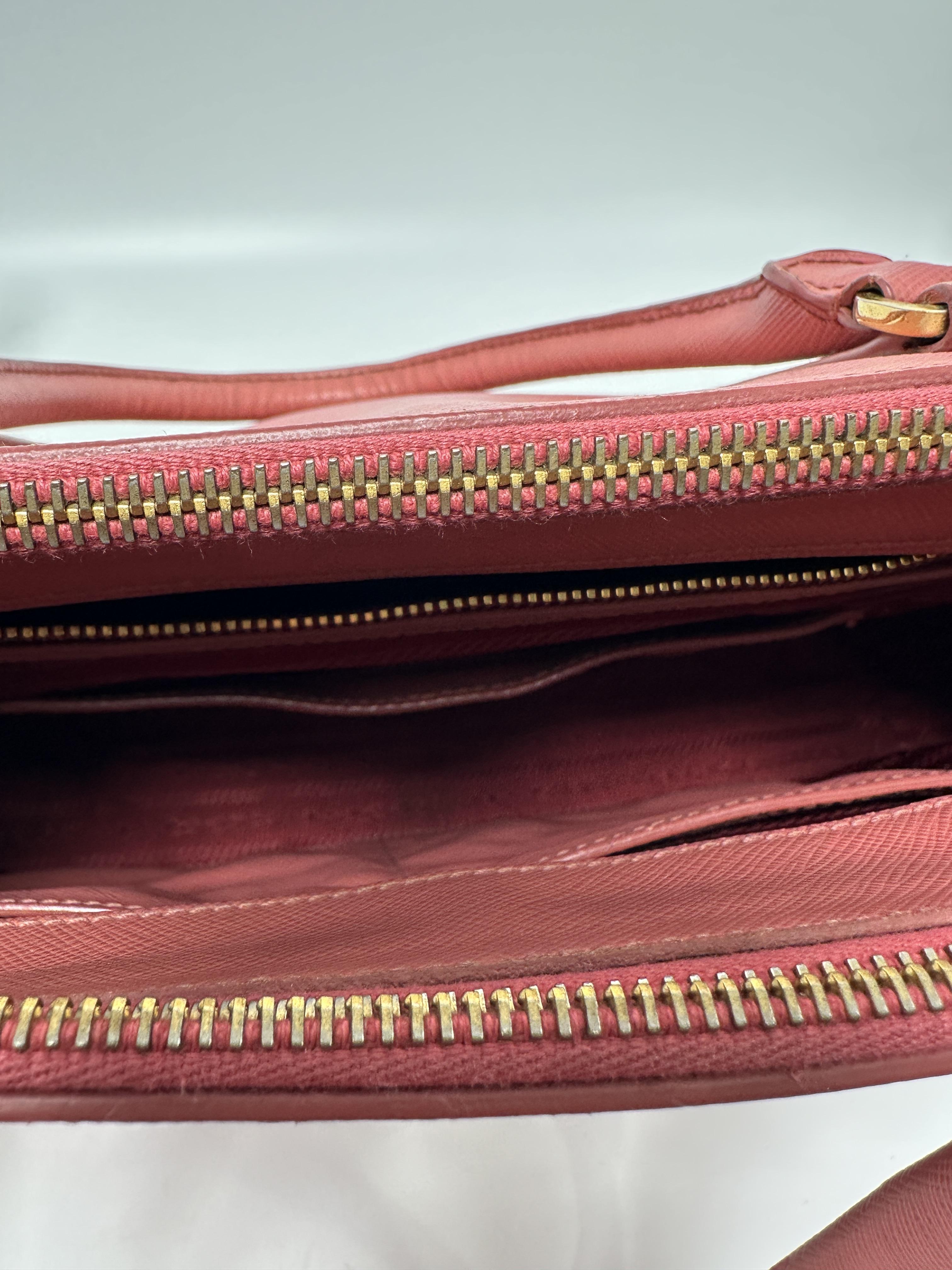 Pre-owned PRADA Saffiano Leather Tote Bags Galleria Double Zip Tote Bag Authentic JA931PR