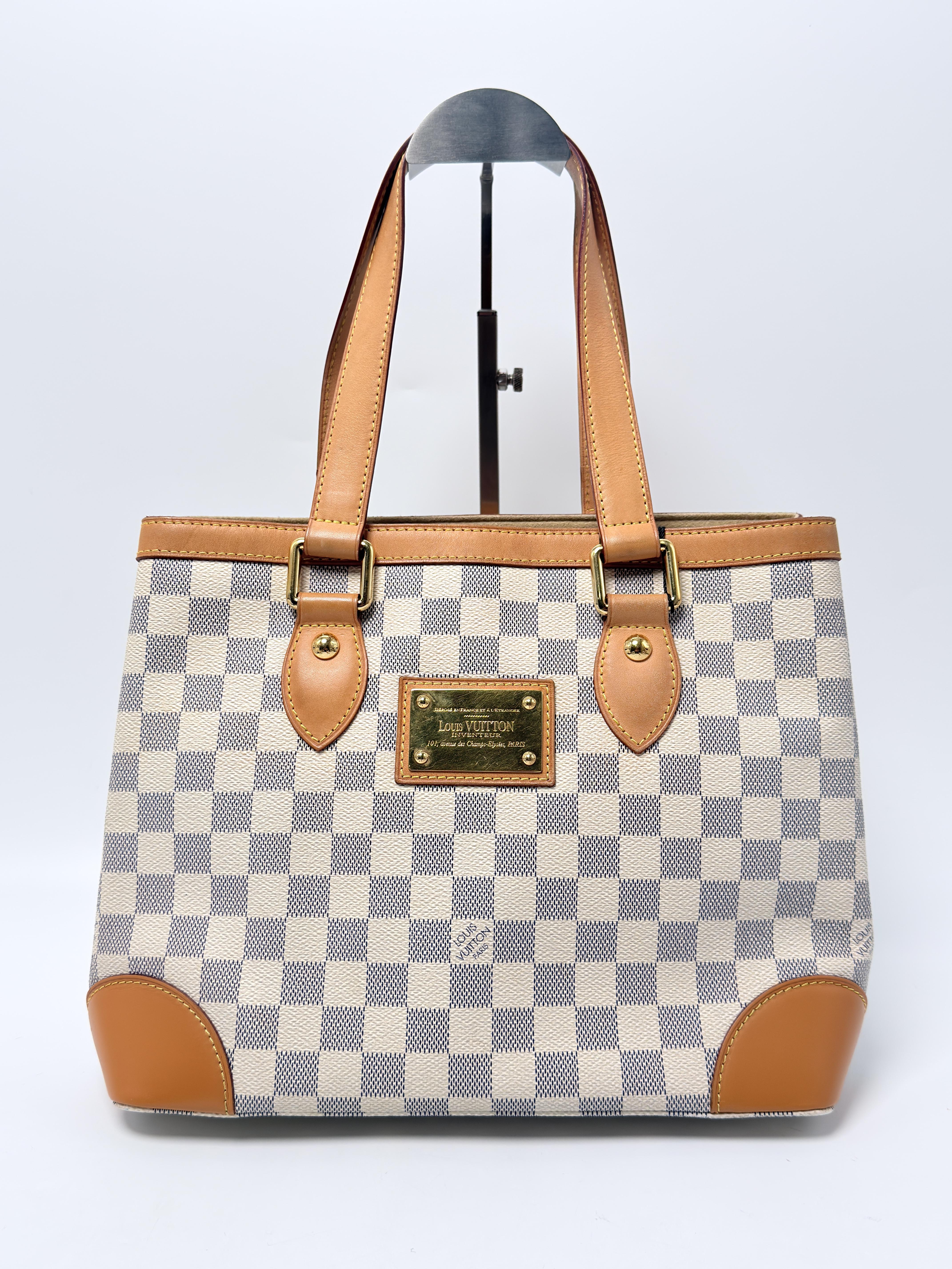 Damier Azur Hampstead PM Tote Bag Shoulder Handbag JD1715LV