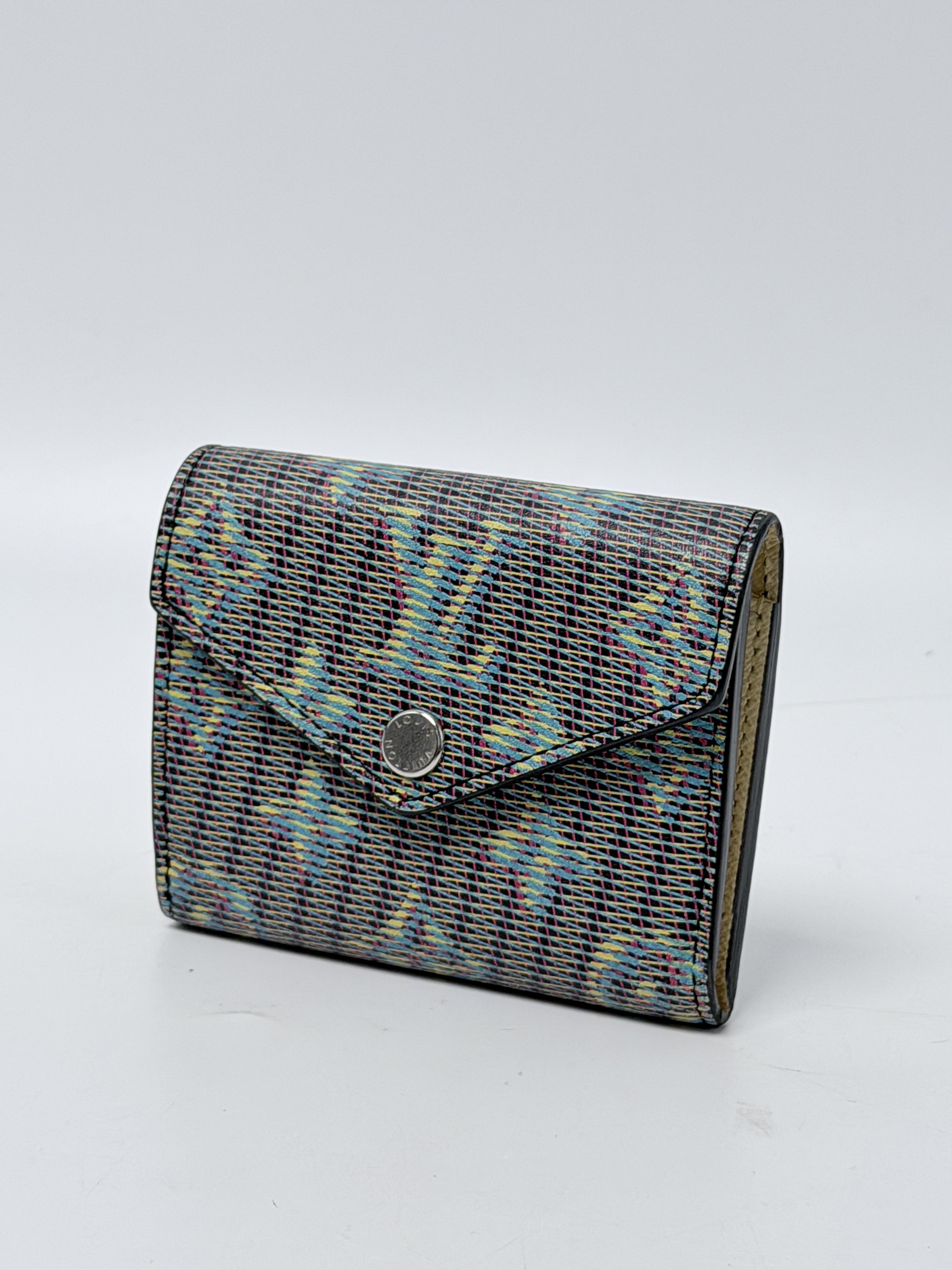 Monogram LV Pop Zoe Wallet Blue Compact Trifold JP026LV