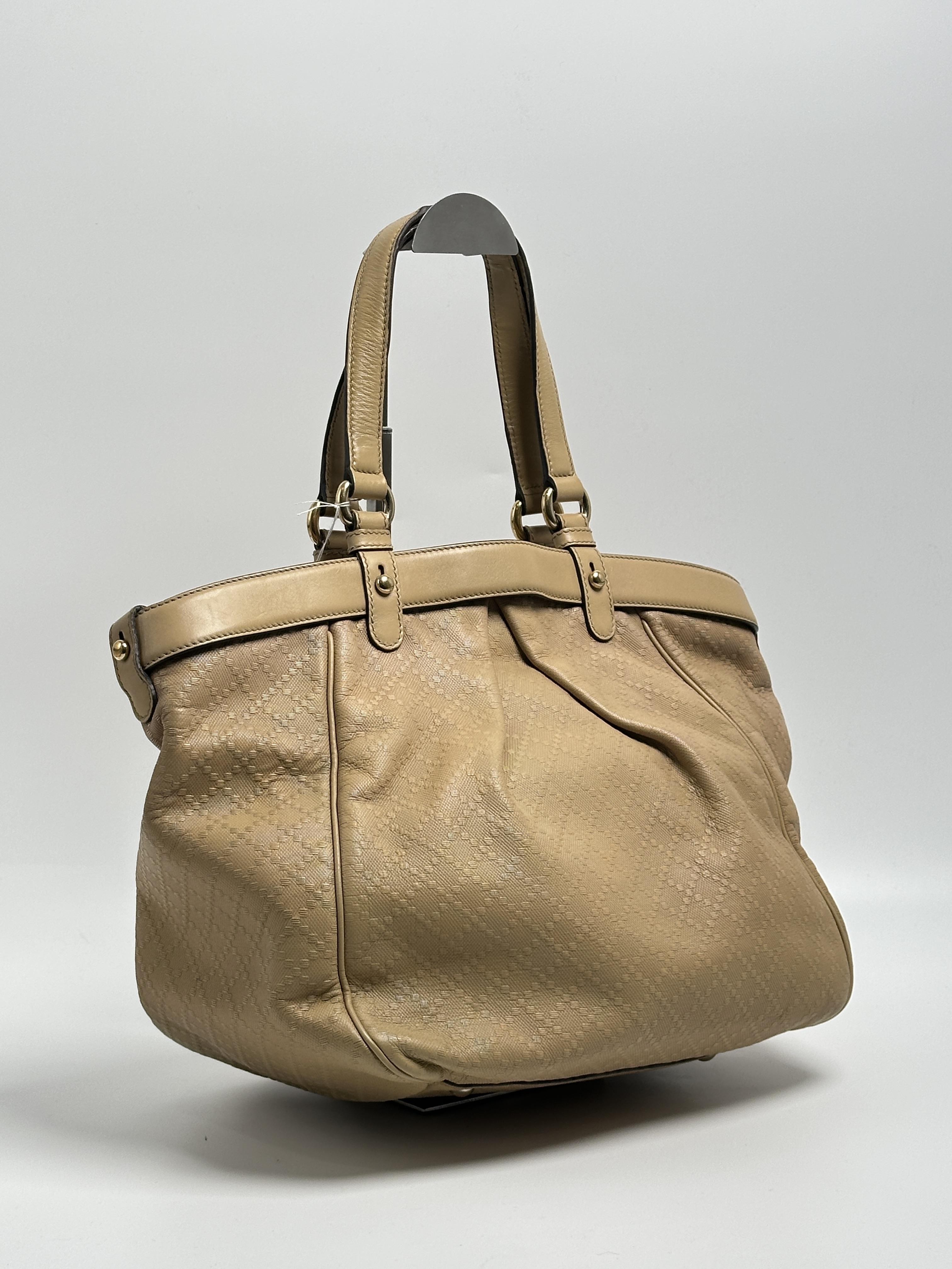 Beige Guccissima Shoulder Tote Bag GG326FEI