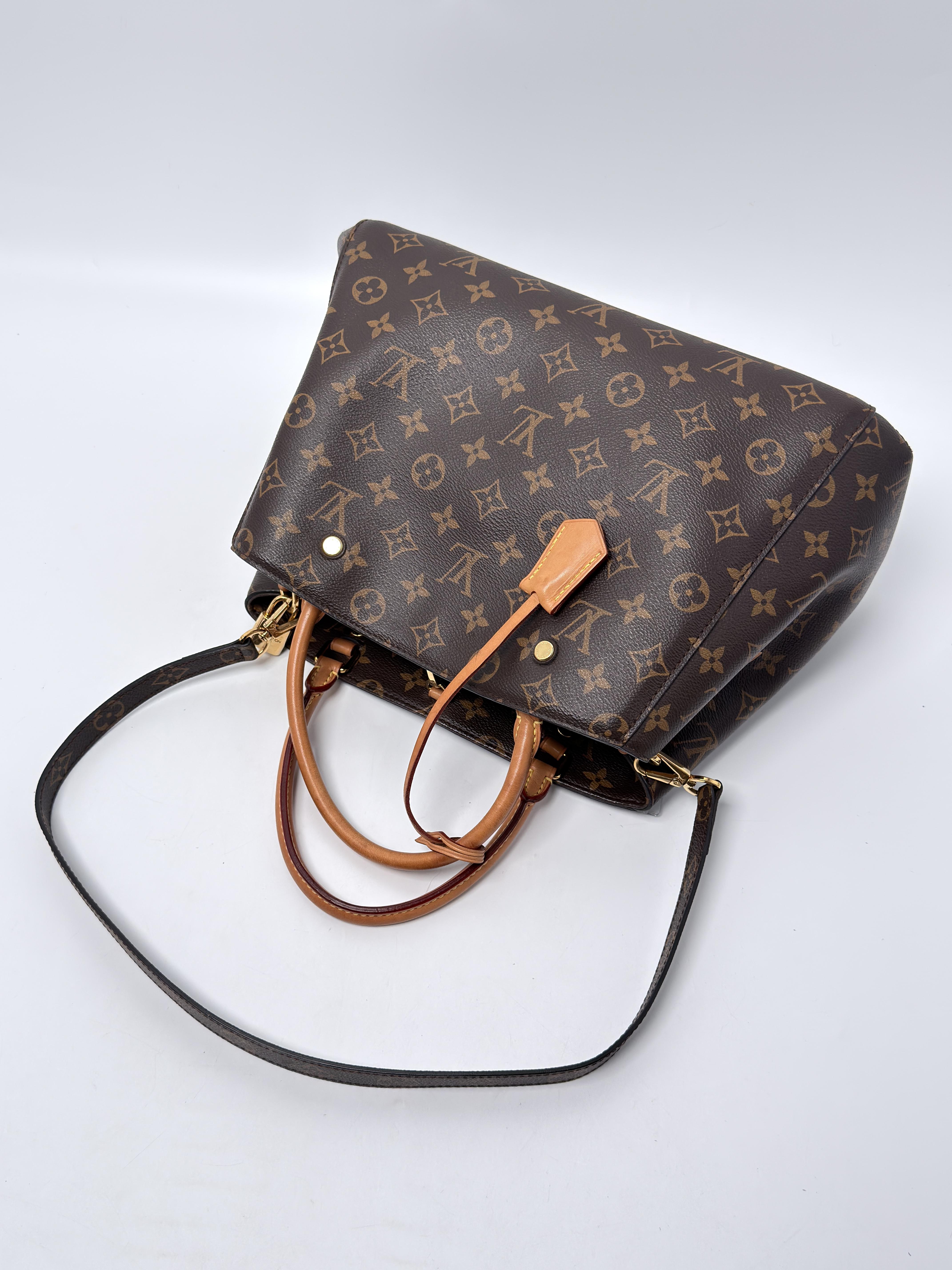 Monogram Montaigne GM Satchel Bag Shoulder Handbag JE802LV