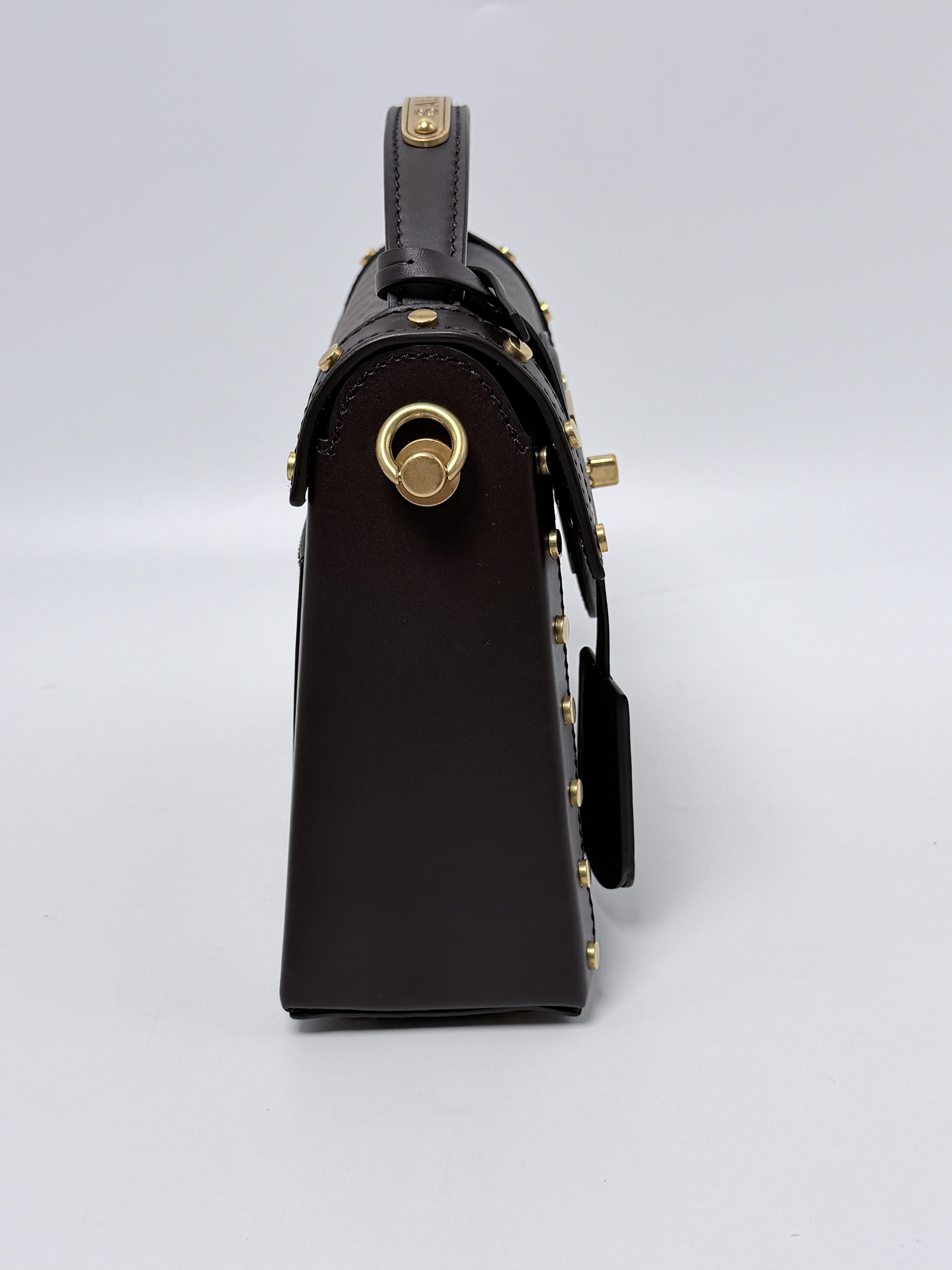 B Buzz Dynasty Monogram Bag with Gold Hardware and Detailing HB001BM