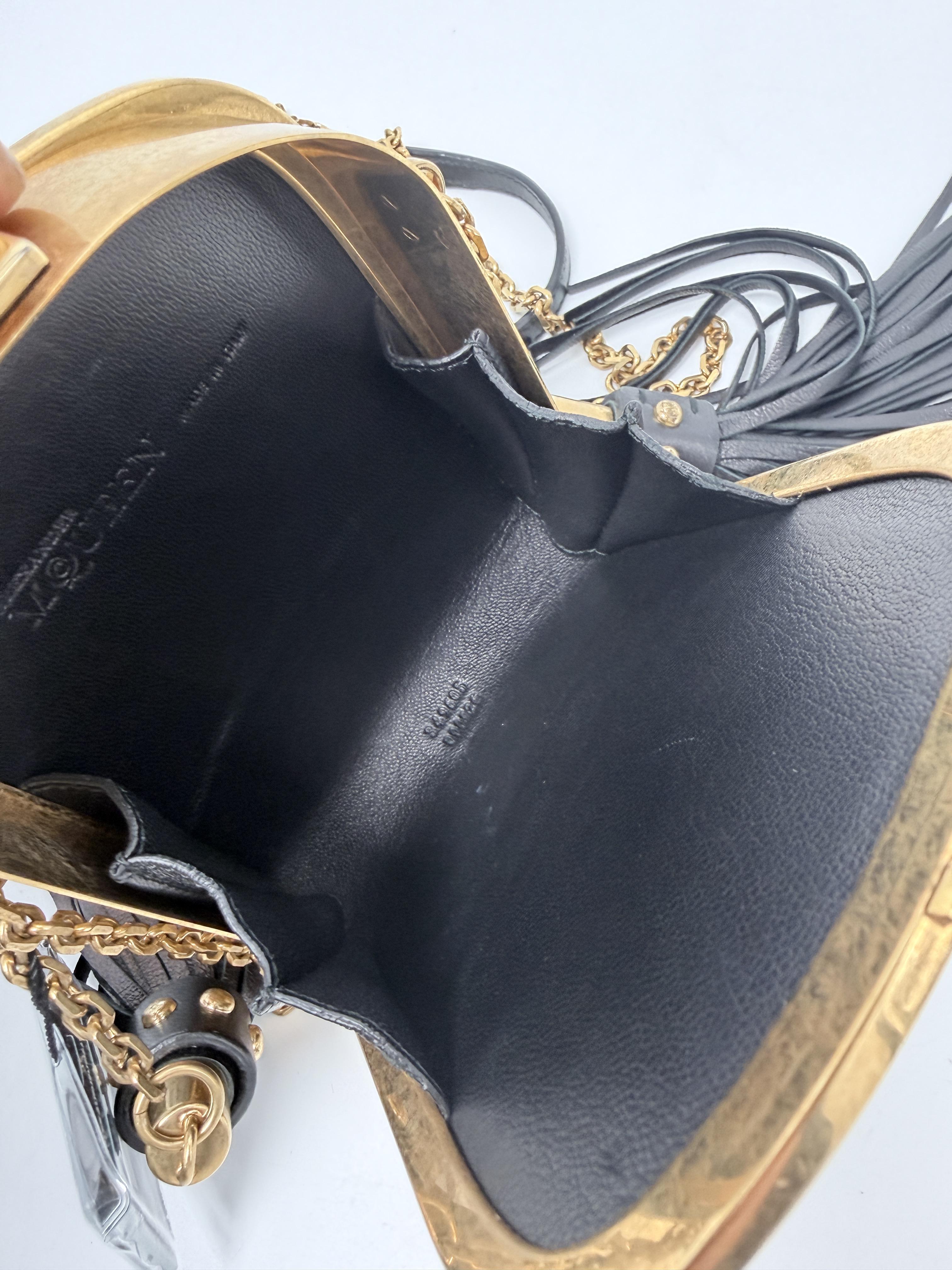 Studded Skull Twin Tassel Crossbody Clutch Bag JD1465MQ