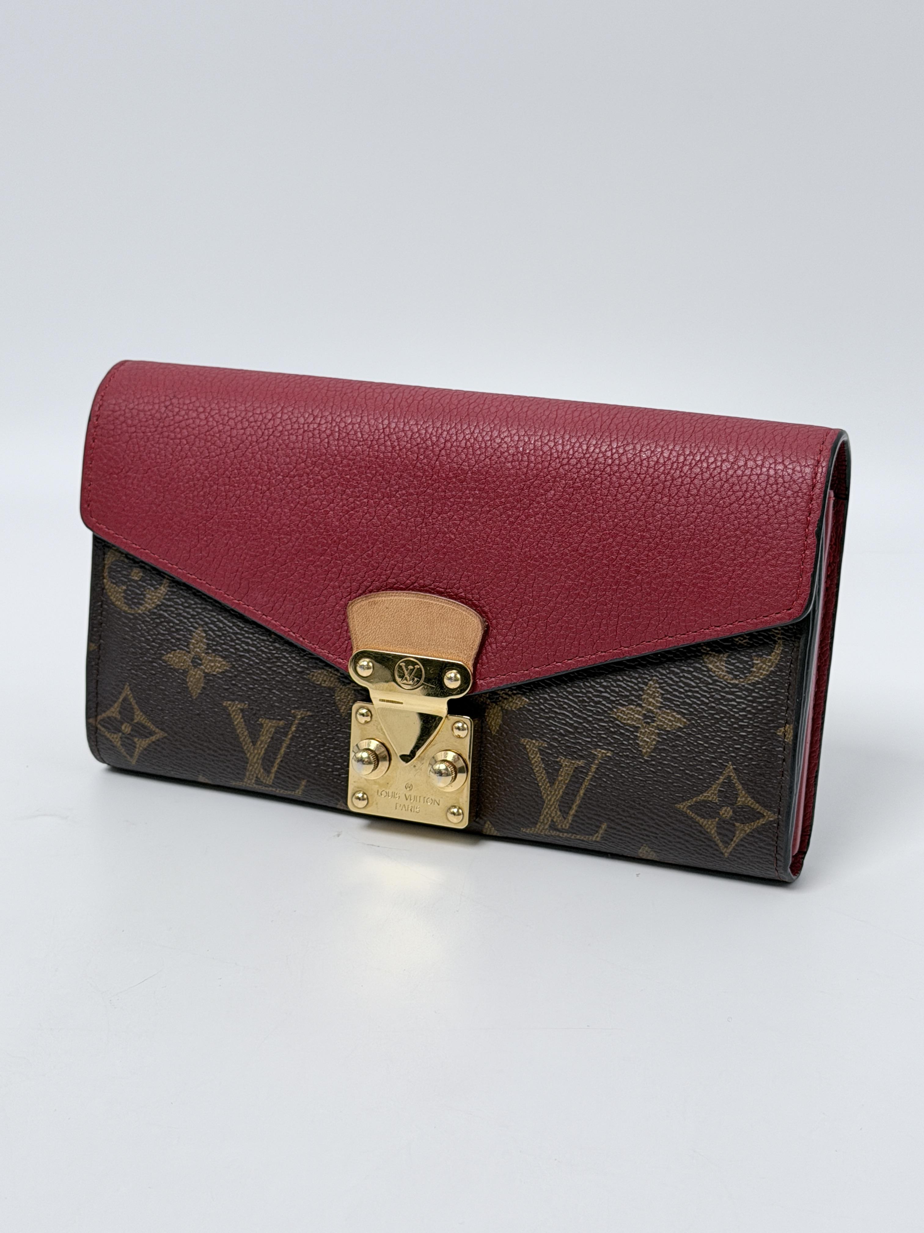 Monogram Pallas Long Wallet Flap Push Lock Gold HW JD1126LV